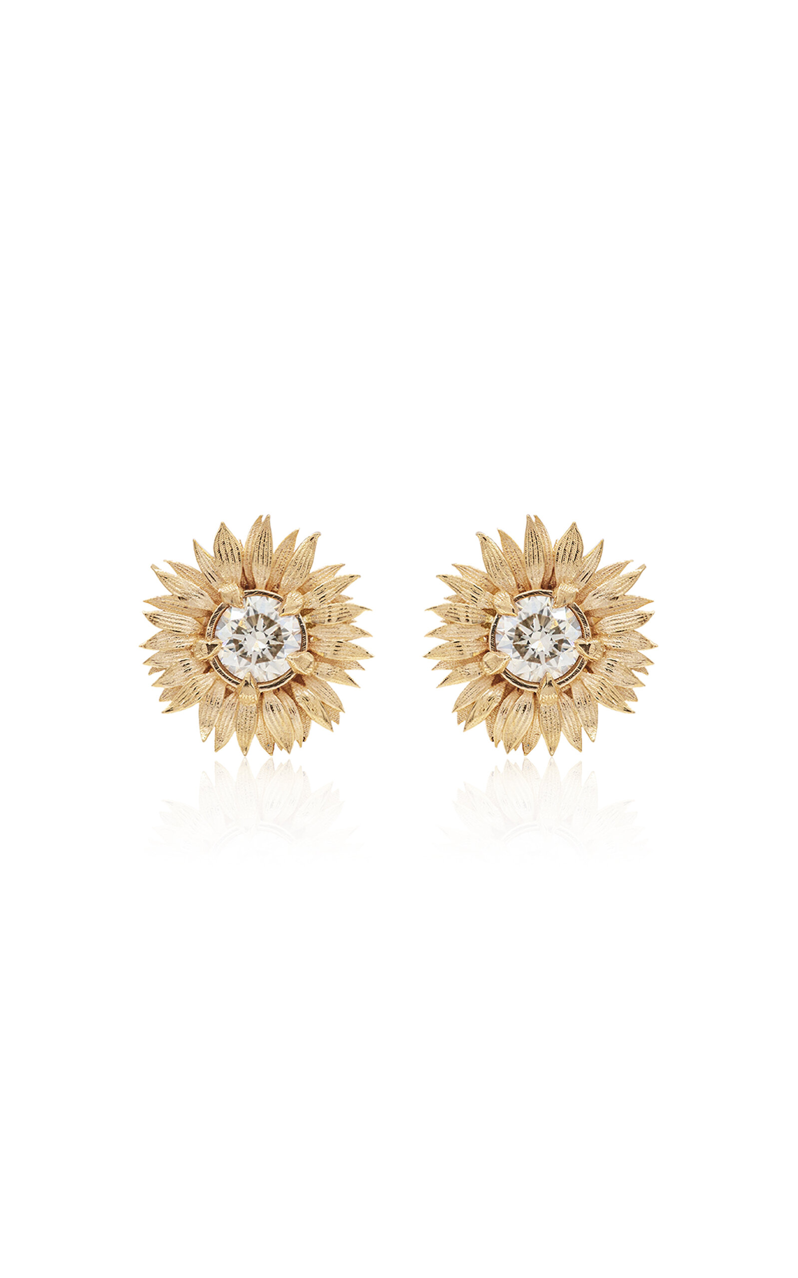 Bernard James Women's Flora Maxi 14K Yellow Gold Diamond Earrings
