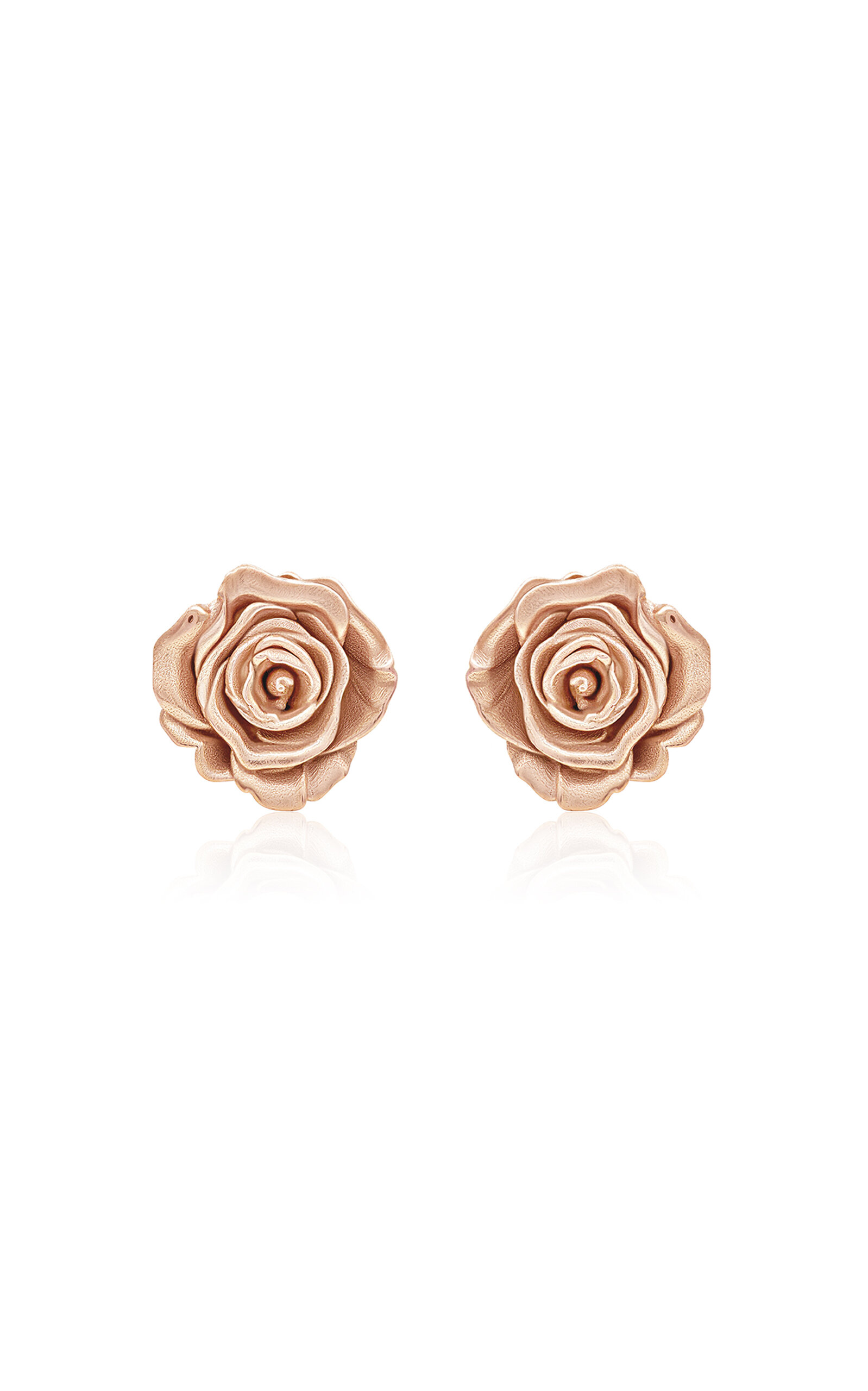 Bernard James Flora Maxi 14k Rose Gold Earrings In Pink