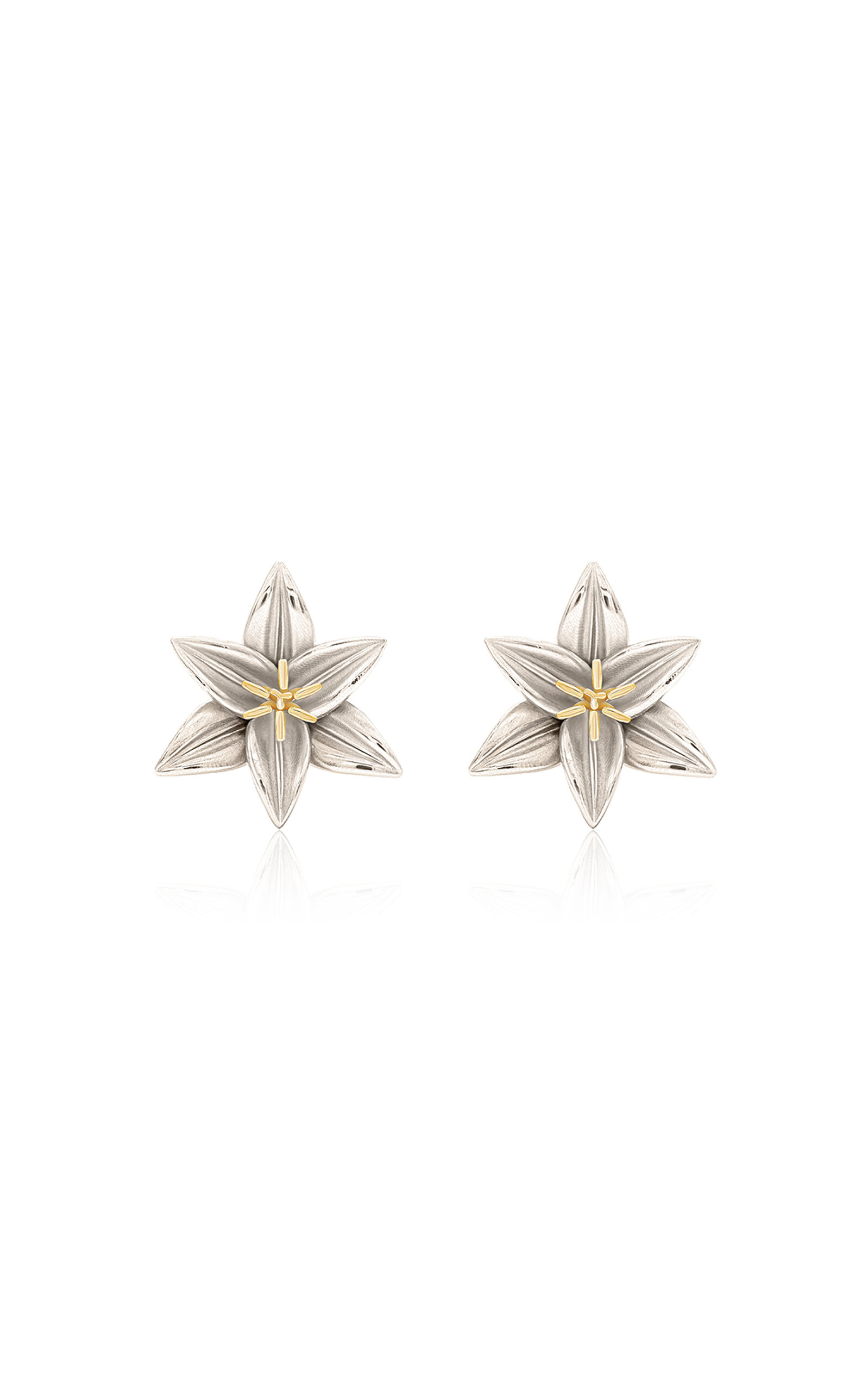 Bernard James Women's Flora Maxi 14K Yellow and White Gold Earrings