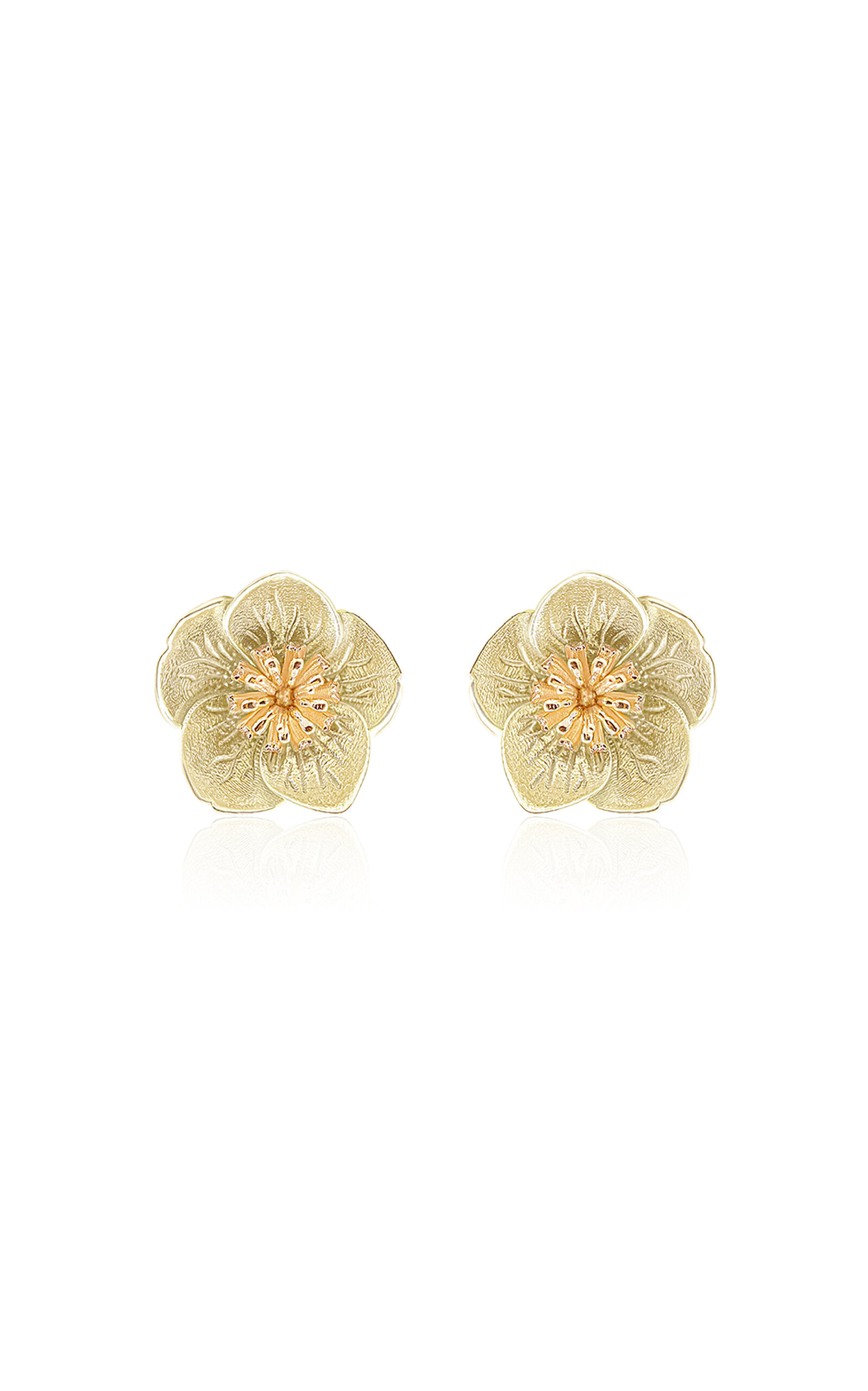 Bernard James Women's Flora Maxi Yellow and Green Gold Earrings