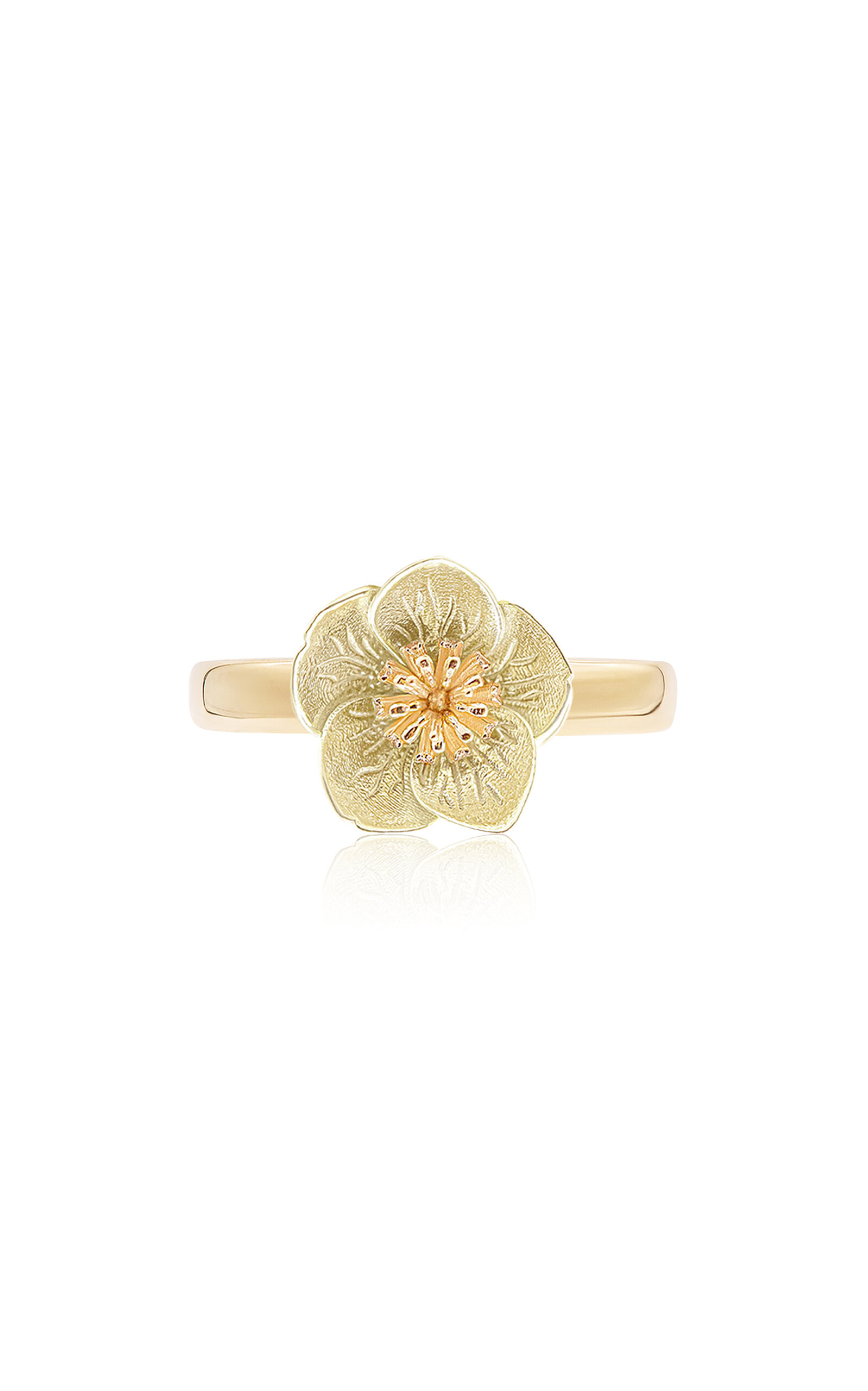 Maxi Flora 14K Yellow and Green Gold Ring