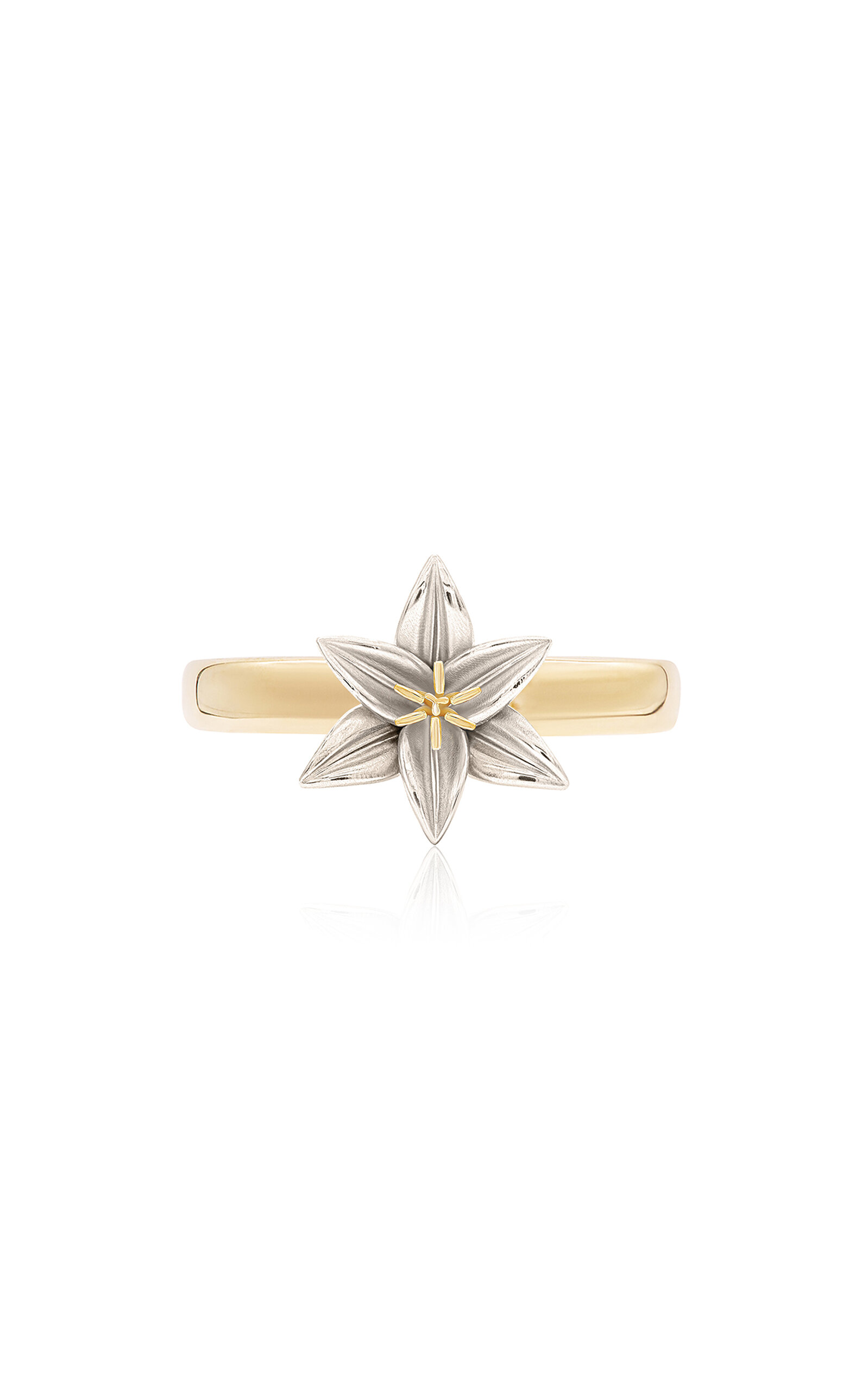 Bernard James Women's Flora Maxi 14K Yellow and White Gold Ring