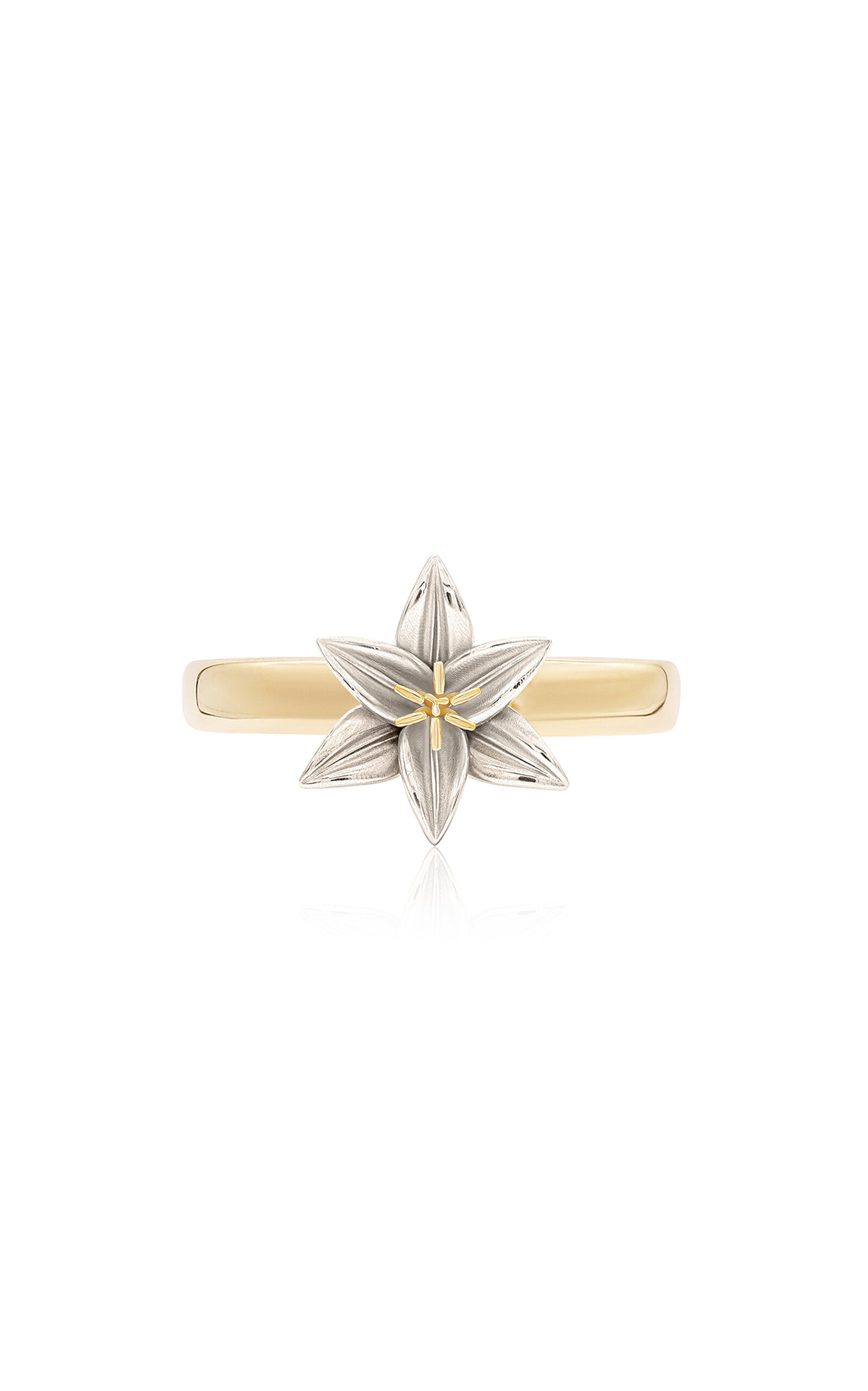 Flora Maxi 14K Yellow and White Gold Ring