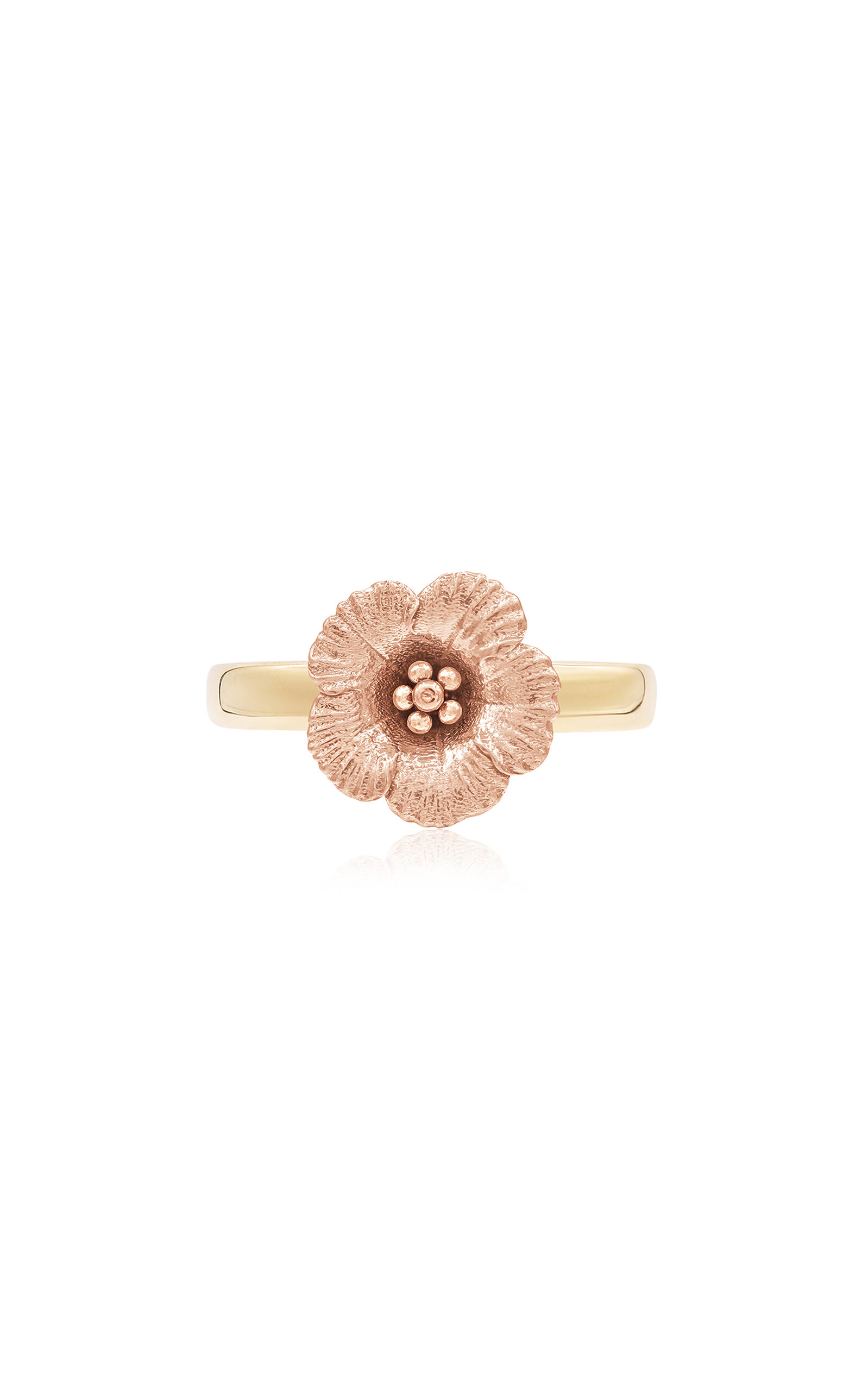 Bernard James Flora Maxi 14k Rose Gold Ring In Pink