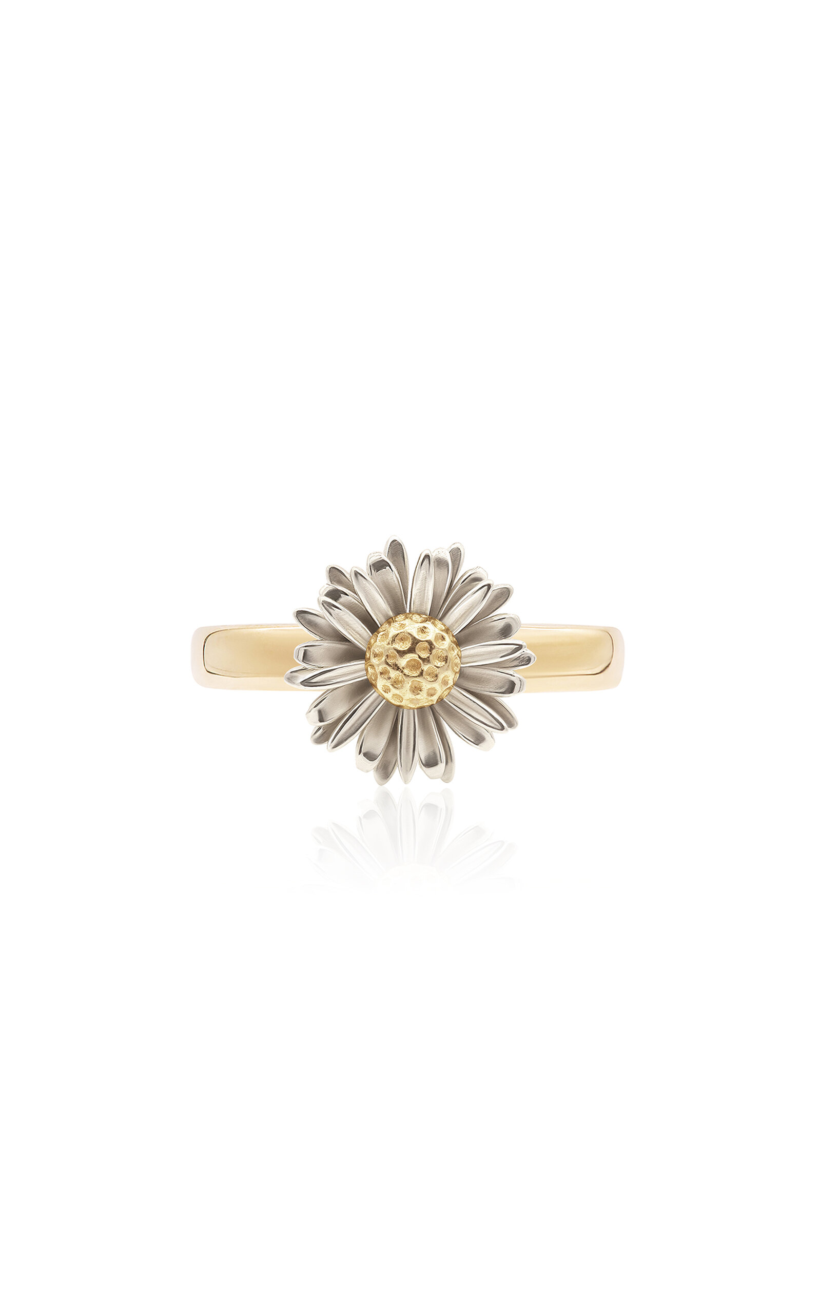 Shop Bernard James Flora Maxi 14k Yellow And White Gold Ring