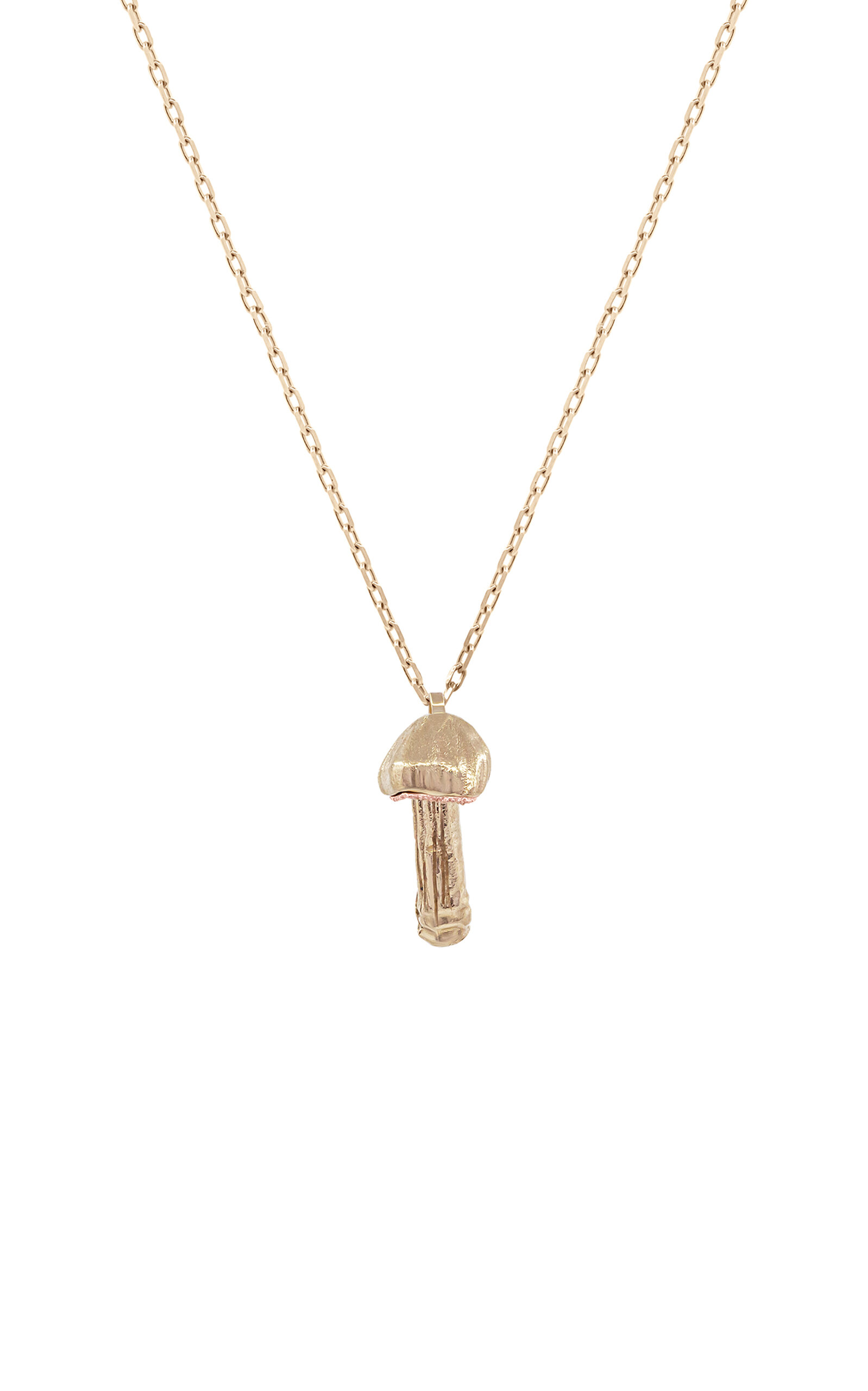 Bernard James Fungi Conica 14k Yellow And Rose Gold Necklace In White