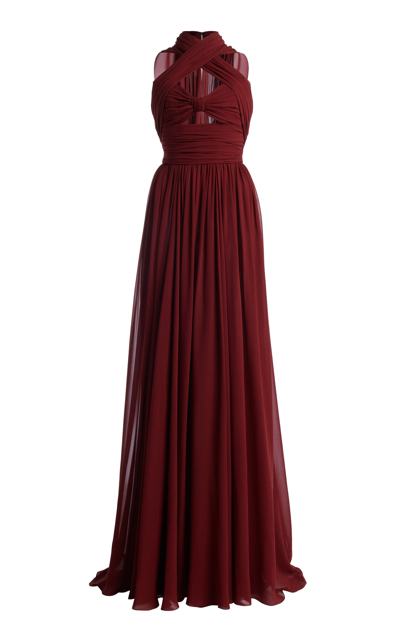 elie saab red dress Elie Saab Silk Maxi Dress | Red