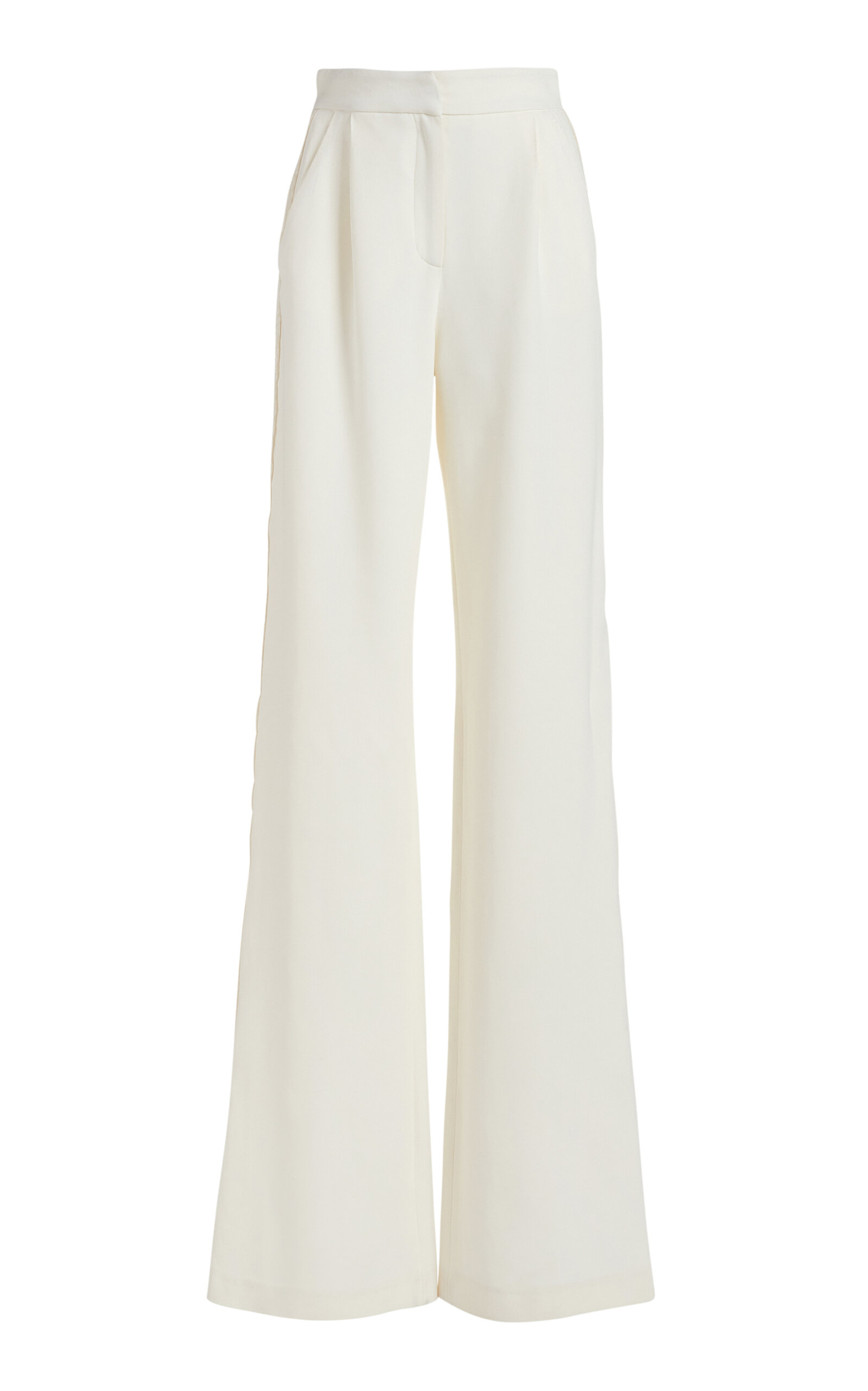 Elie Saab Crepe Wide-leg Trousers In White