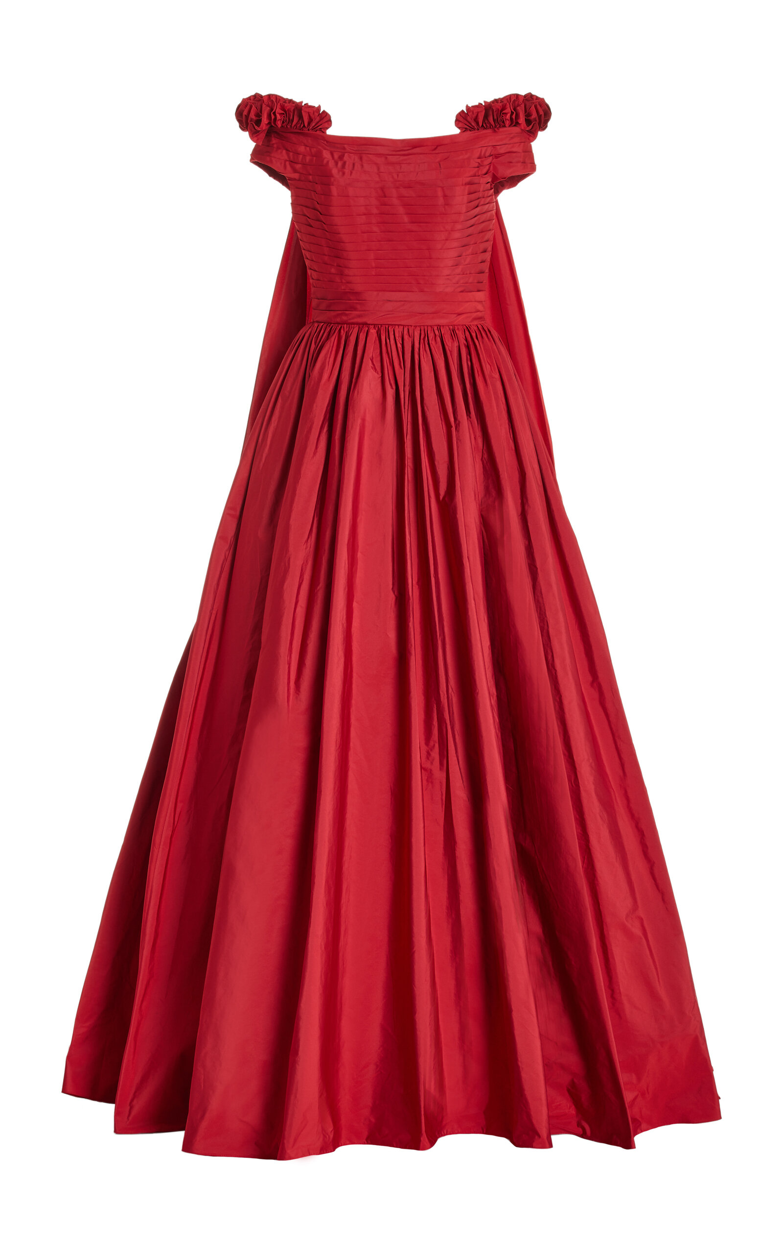 Elie Saab Off-the-shoulder Taffeta Ball Gown In Red