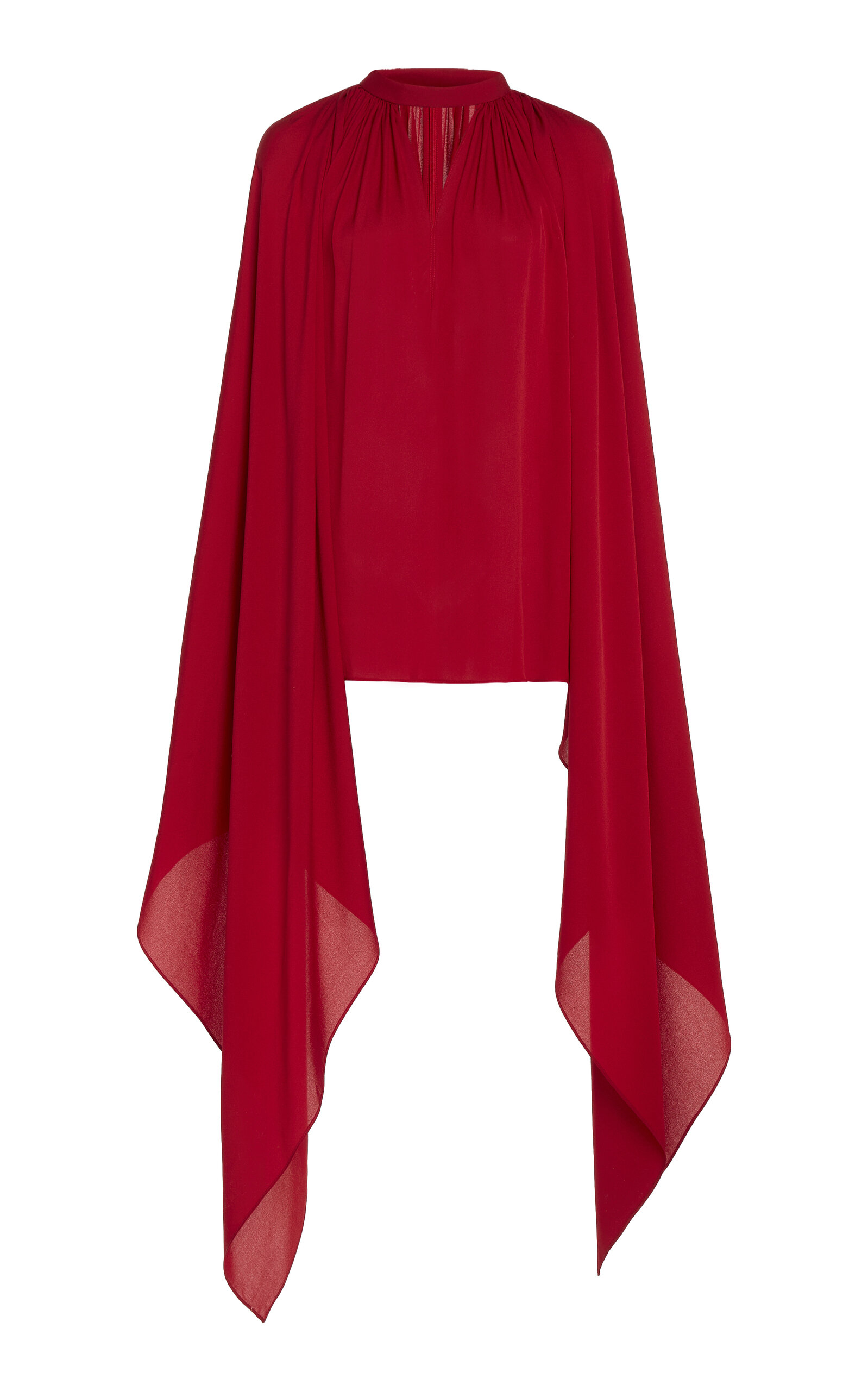 ELIE SAAB DRAPED SILK TOP