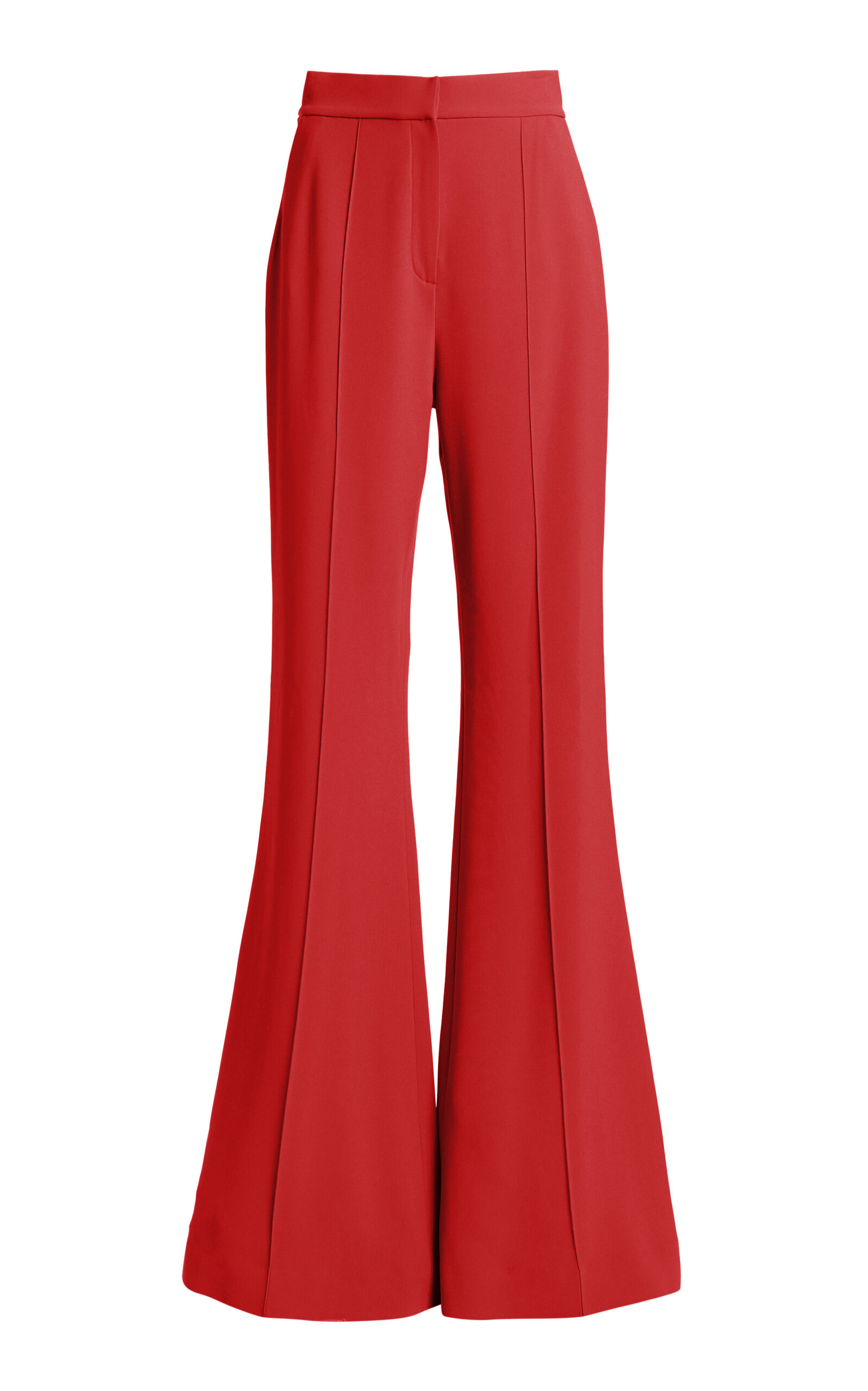 Elie Saab Wool-blend Wide-leg Pants In Red
