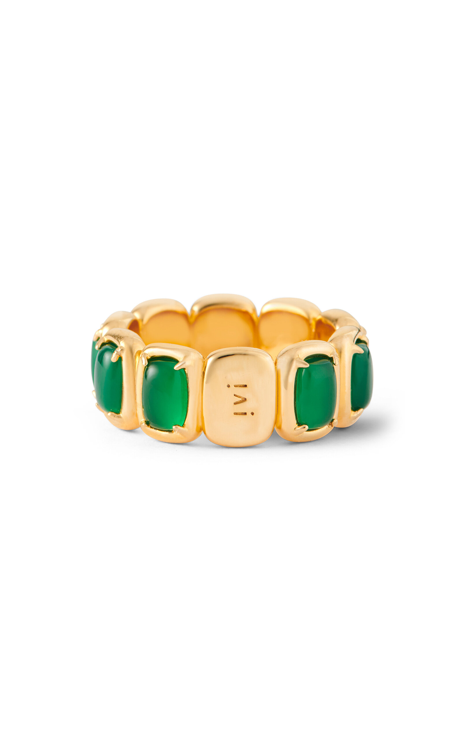 IVI Women's Toy 18k Gold-Plated Green Onyx Ring