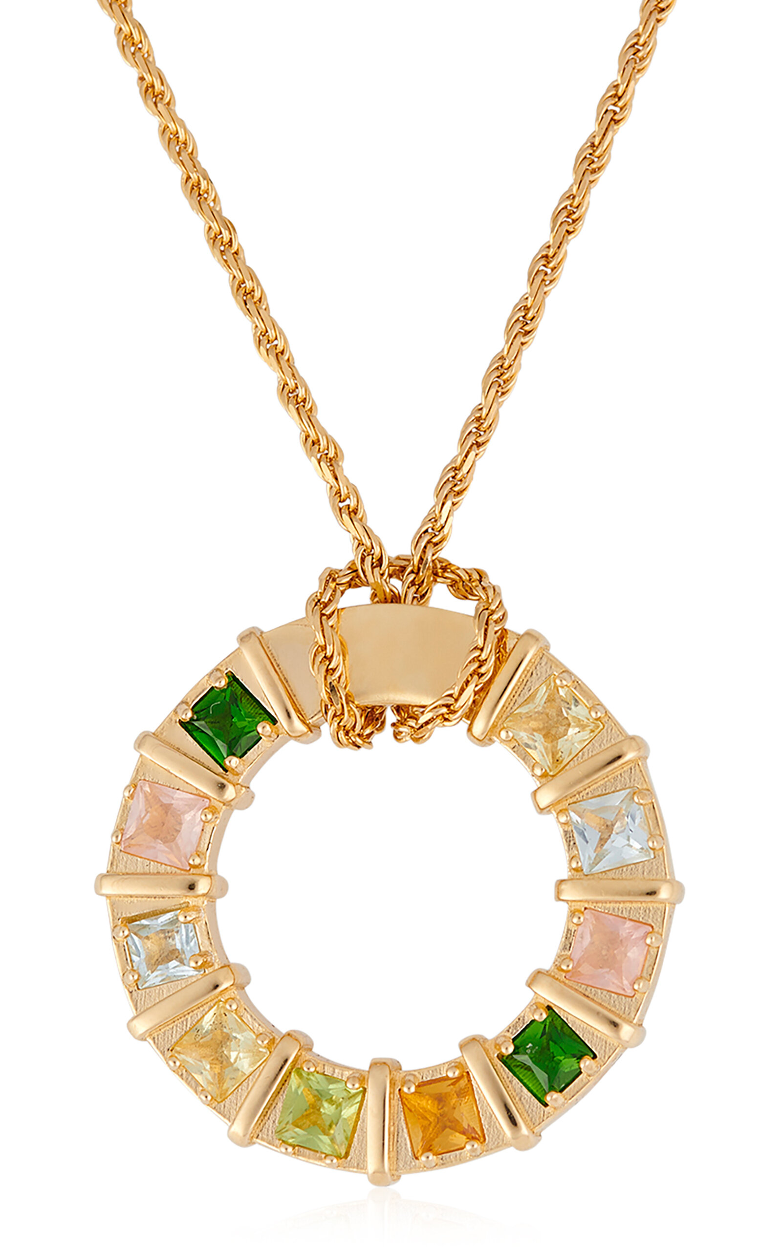IVI Women's Iris Charm 9k Gold-Plated Necklace
