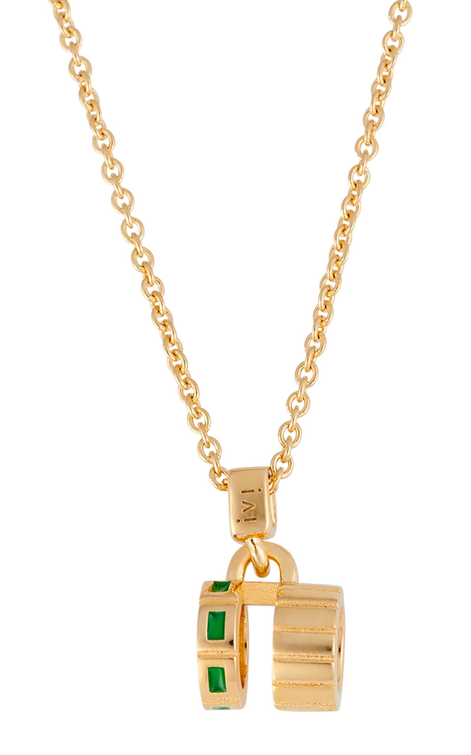 IVI Women's Slot Charm 9k Gold-Plated Necklace
