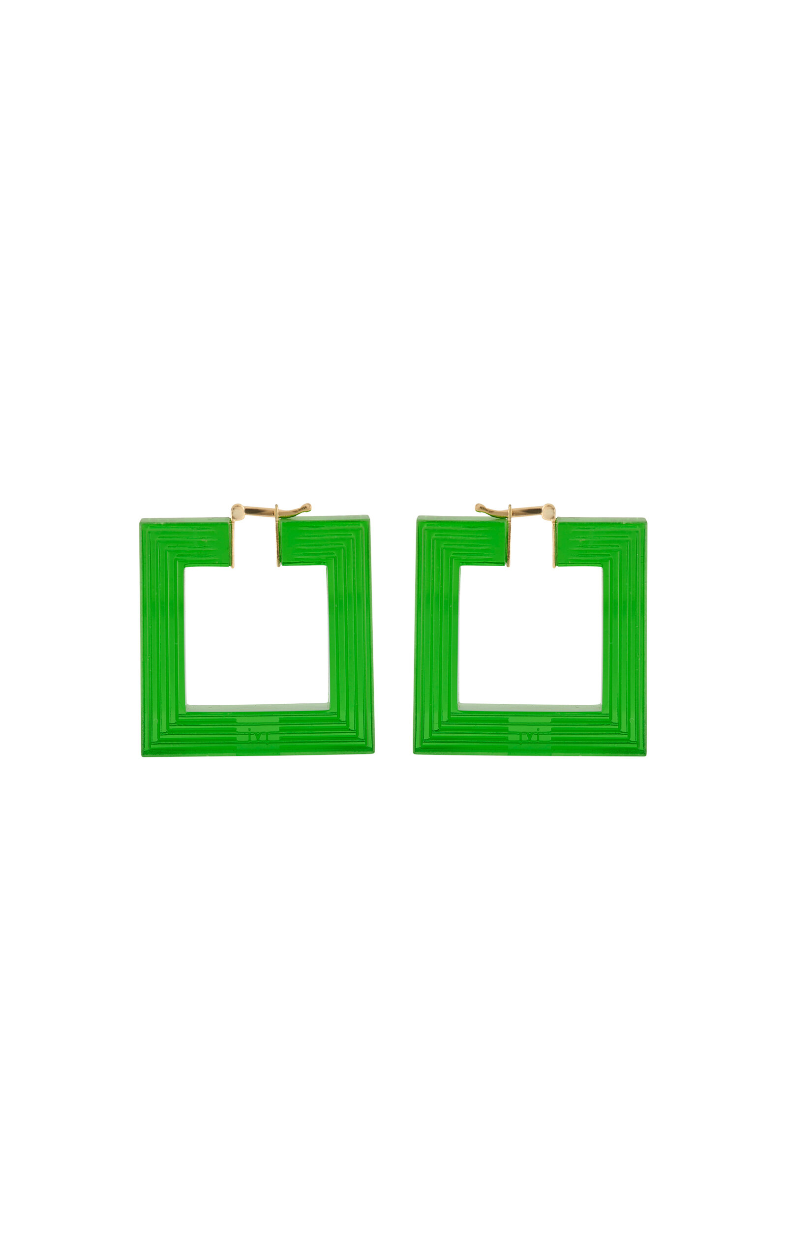 IVI Women's Large Aurelia 18k Yellow-Gold Resin Earrings
