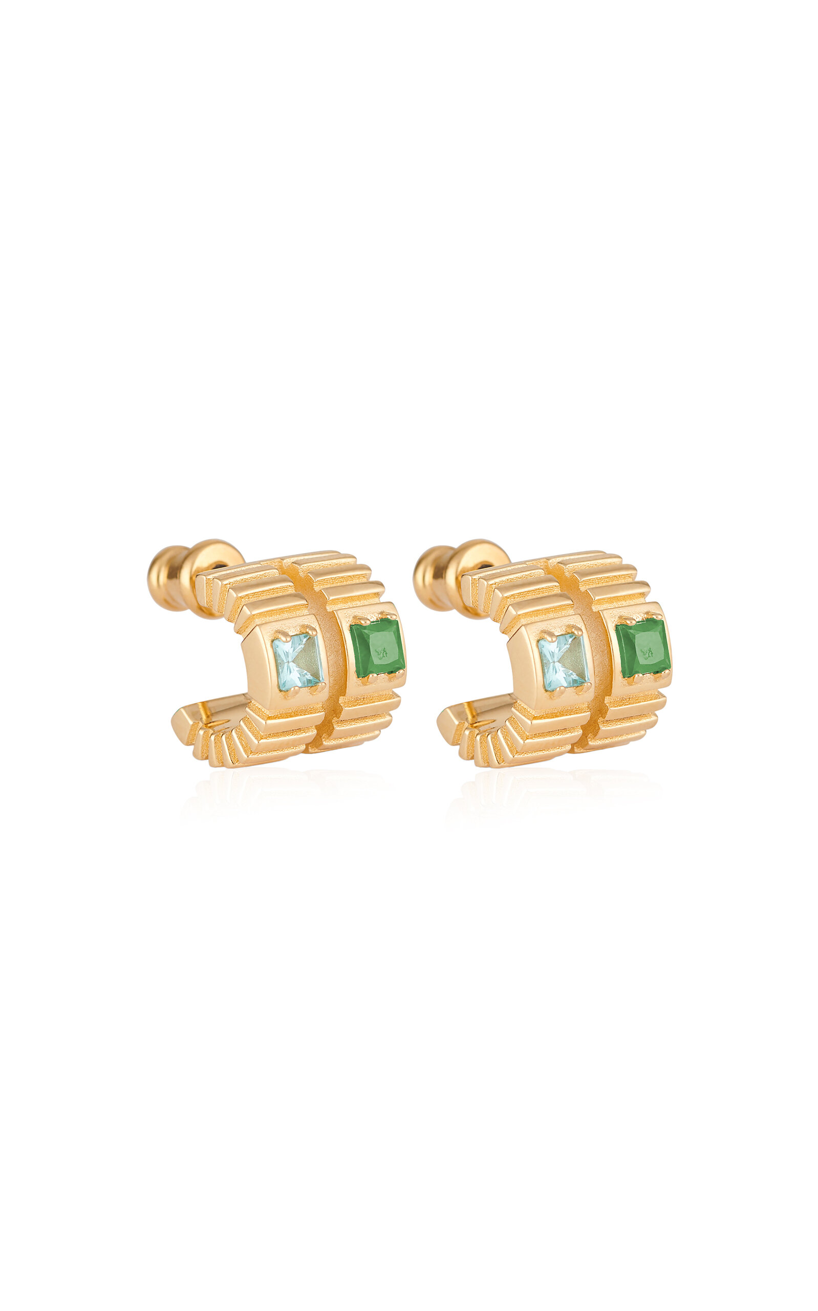 IVI Women's Slot 9k Yellow-Gold Vermeil Plated Earrings