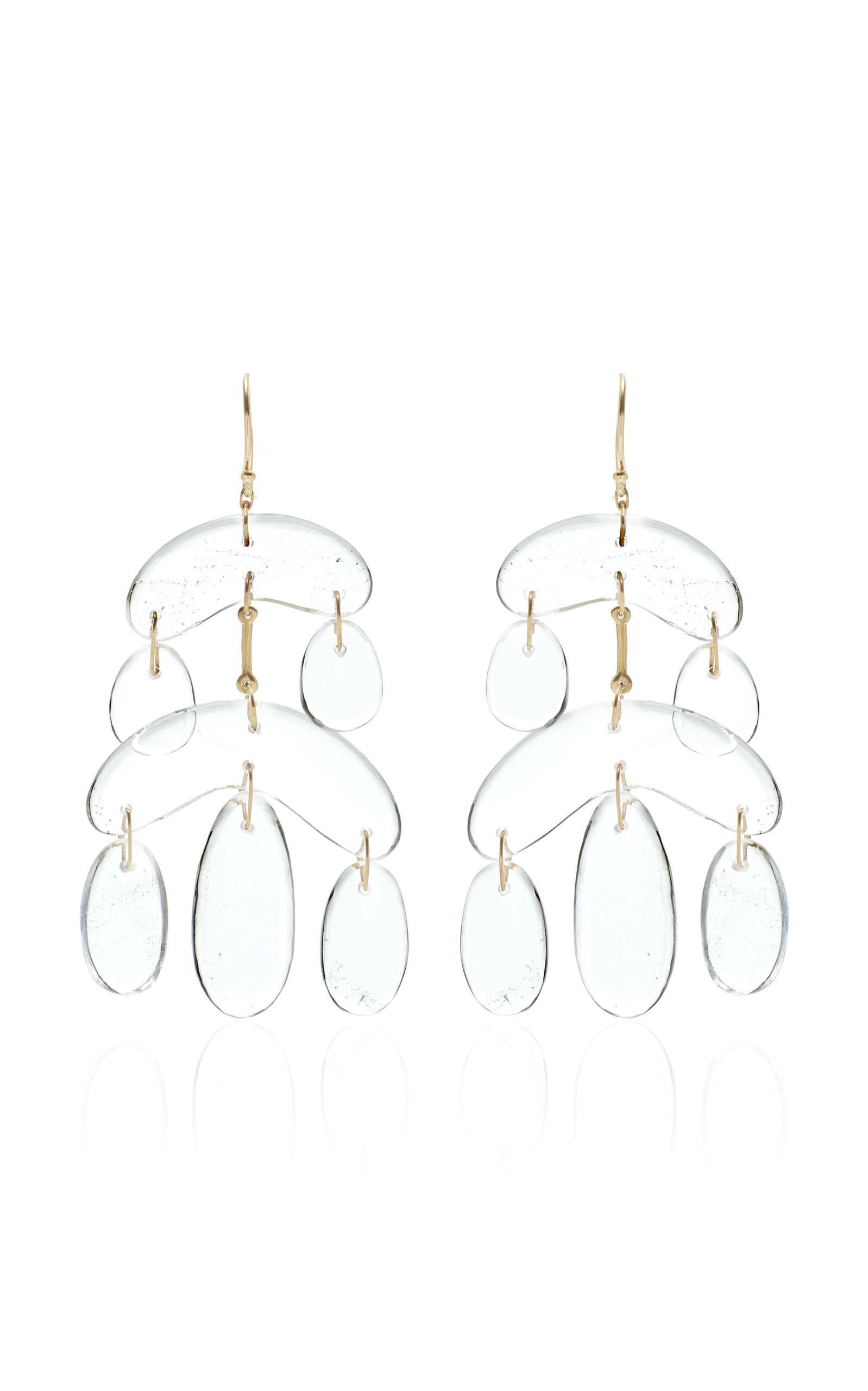 Mini 18K Yellow Gold Crystal Chandelier Earrings