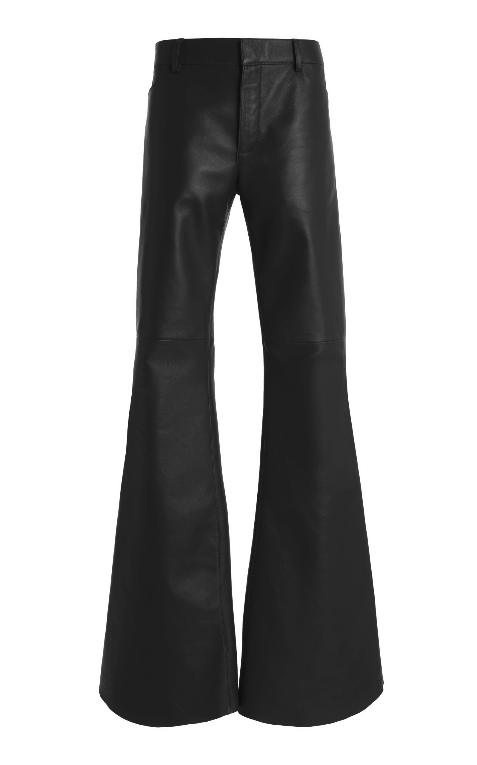 Chloé Leather Wide-leg Pants In Black