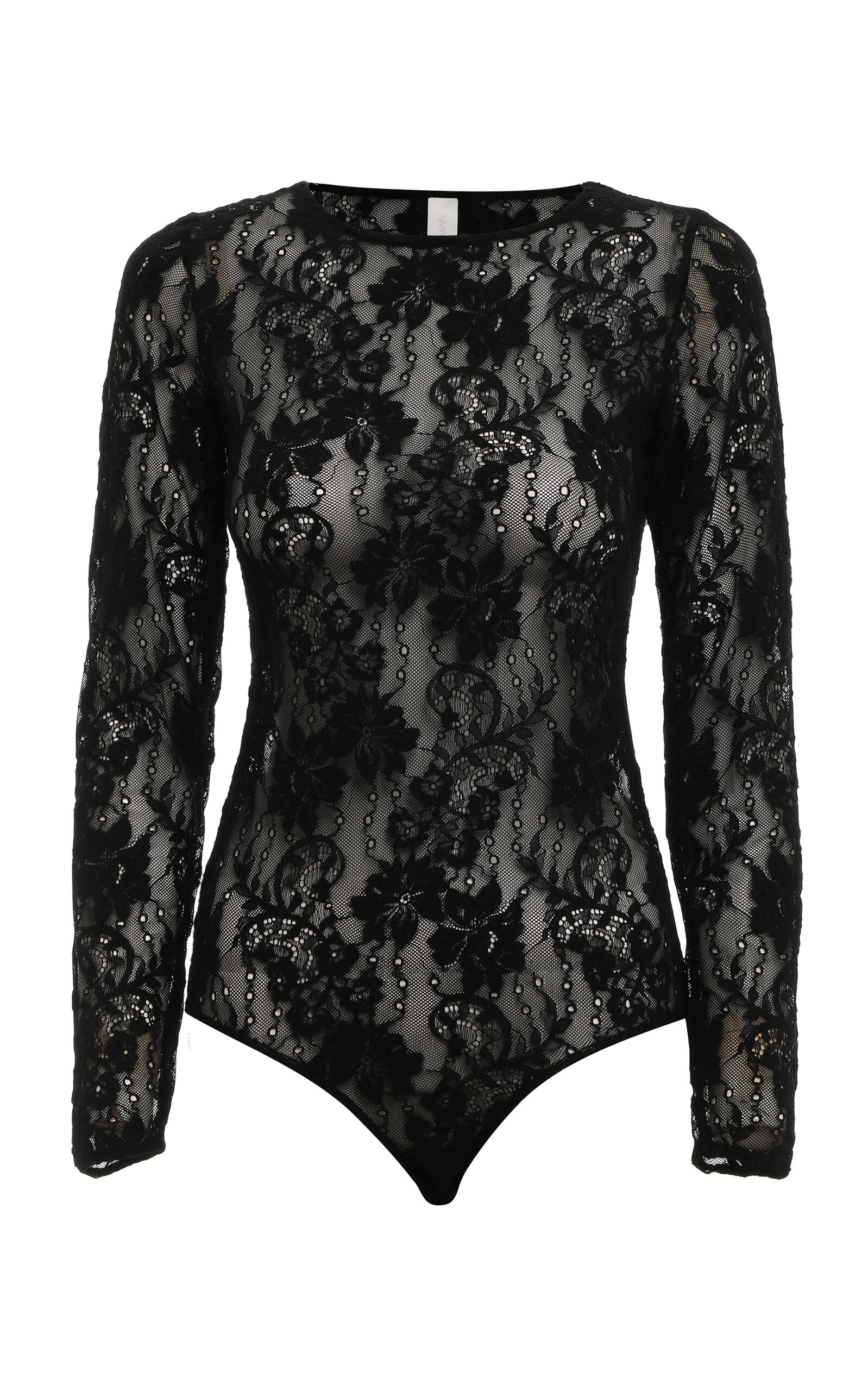 Zimmermann Luminosity Lace Bodysuit In Black ModeSens