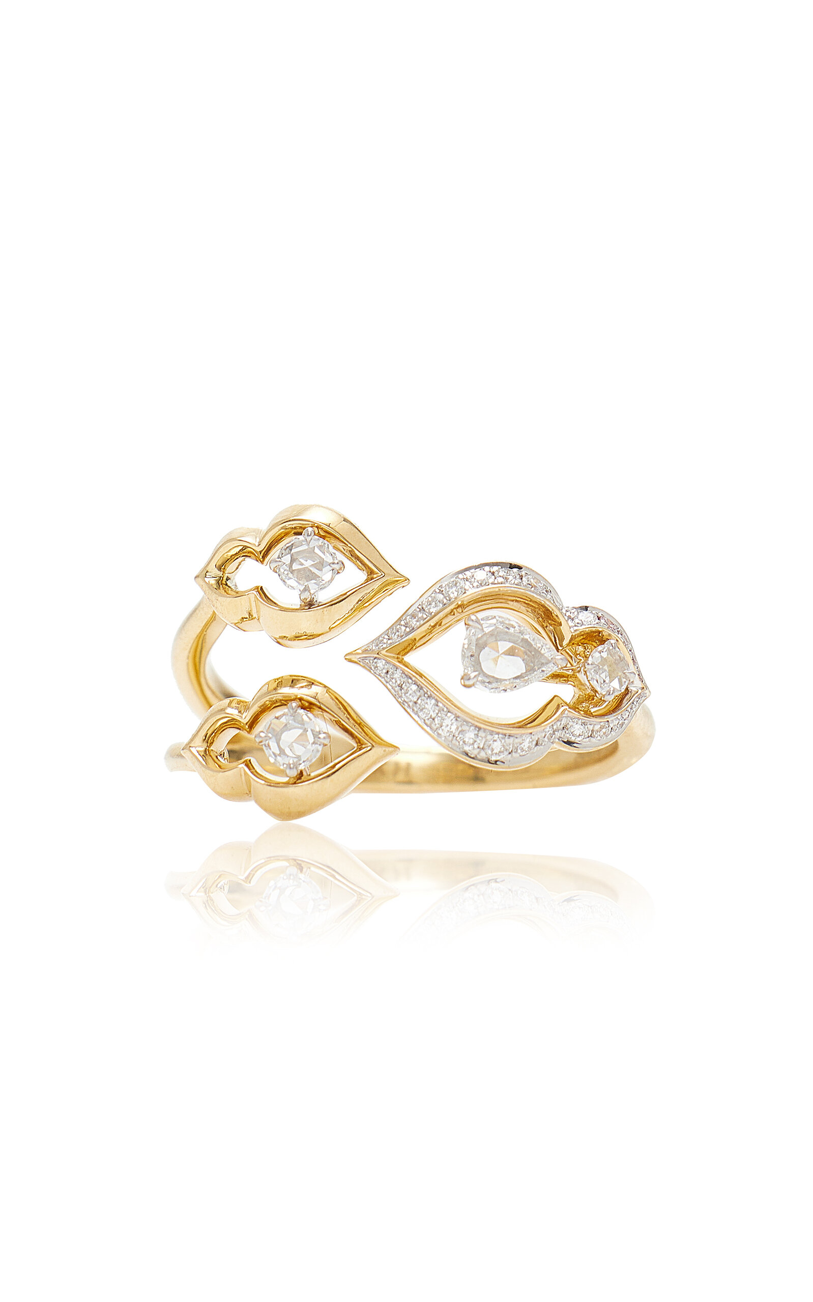 Harakh Haveli 18k Yellow Gold Diamond Ring In Gold