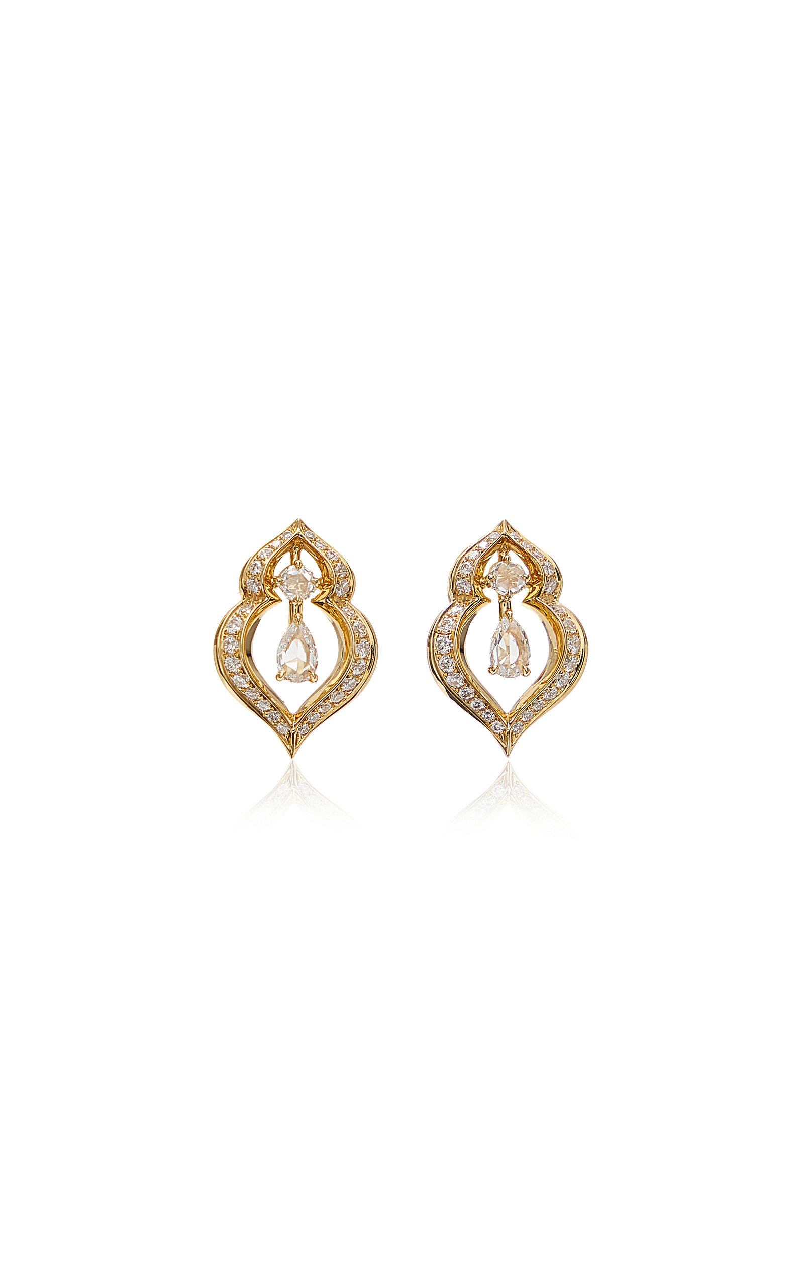 Harakh Haveli 18k Yellow Gold Diamond Earrings