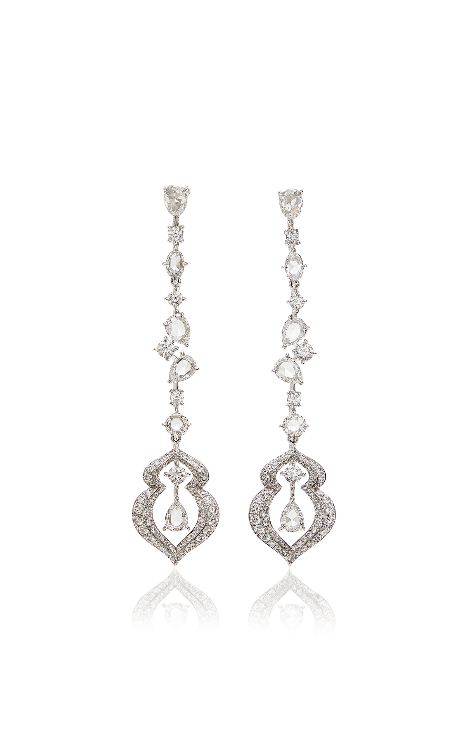 Haveli 18K White Gold Diamond Earrings