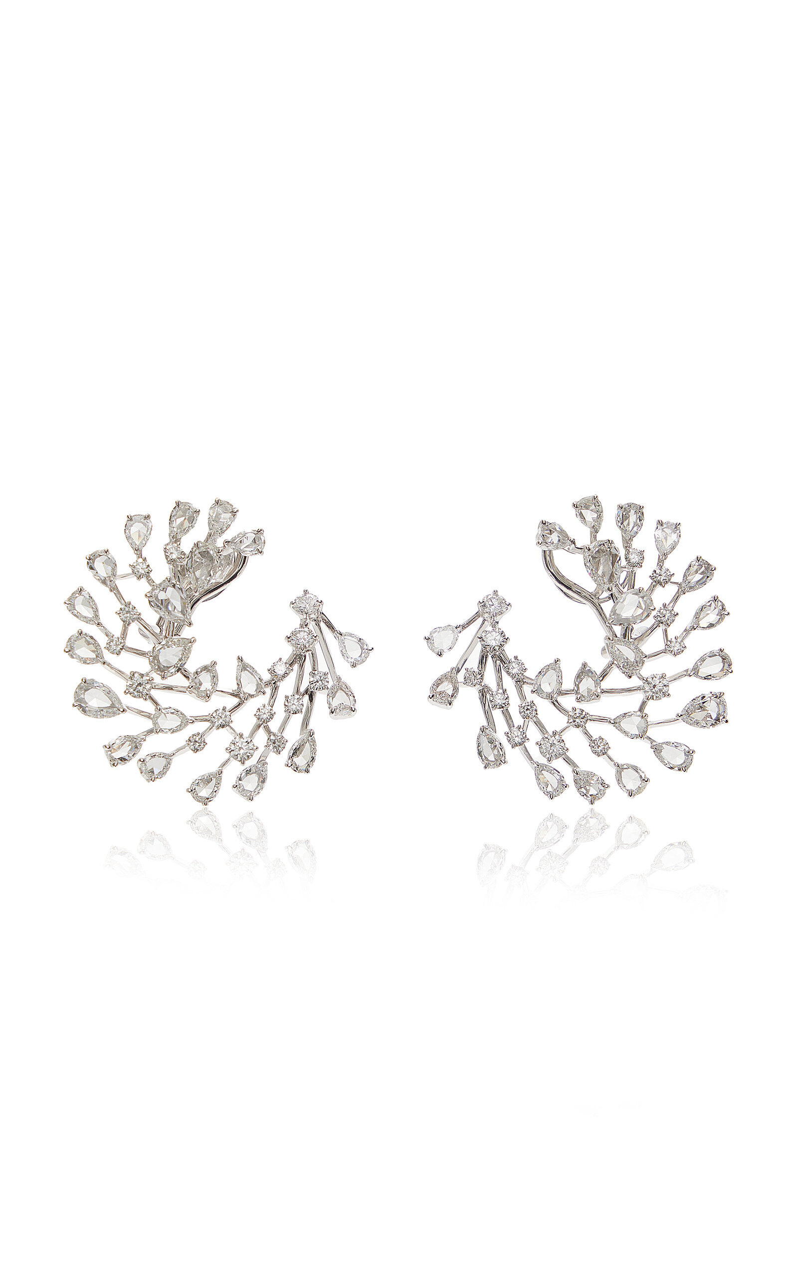 Cascade 18K White Gold Diamond Earrings