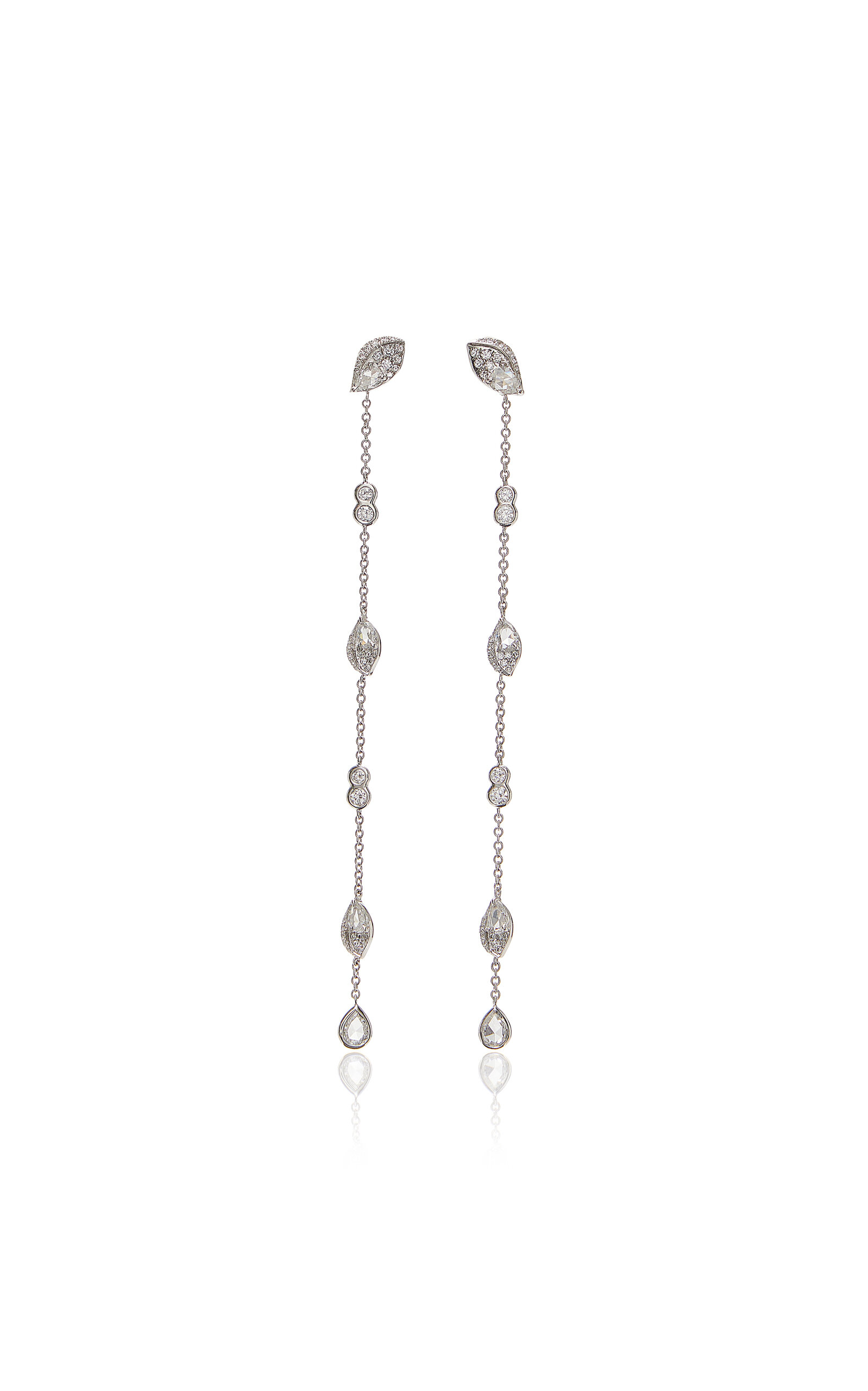 Harakh Frangipani 18k White Gold Diamond Earrings