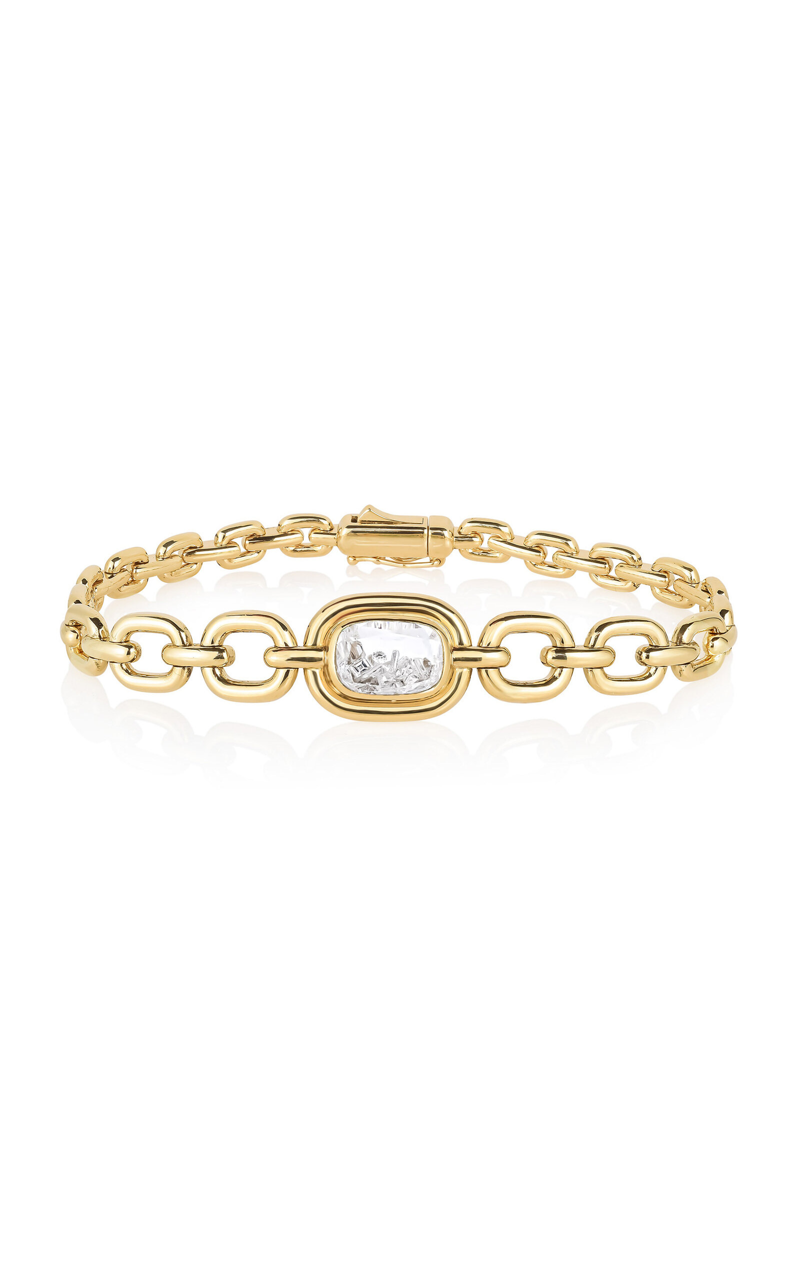Shop Moritz Glik 18k Yellow Gold Elo Diamond Bracelet