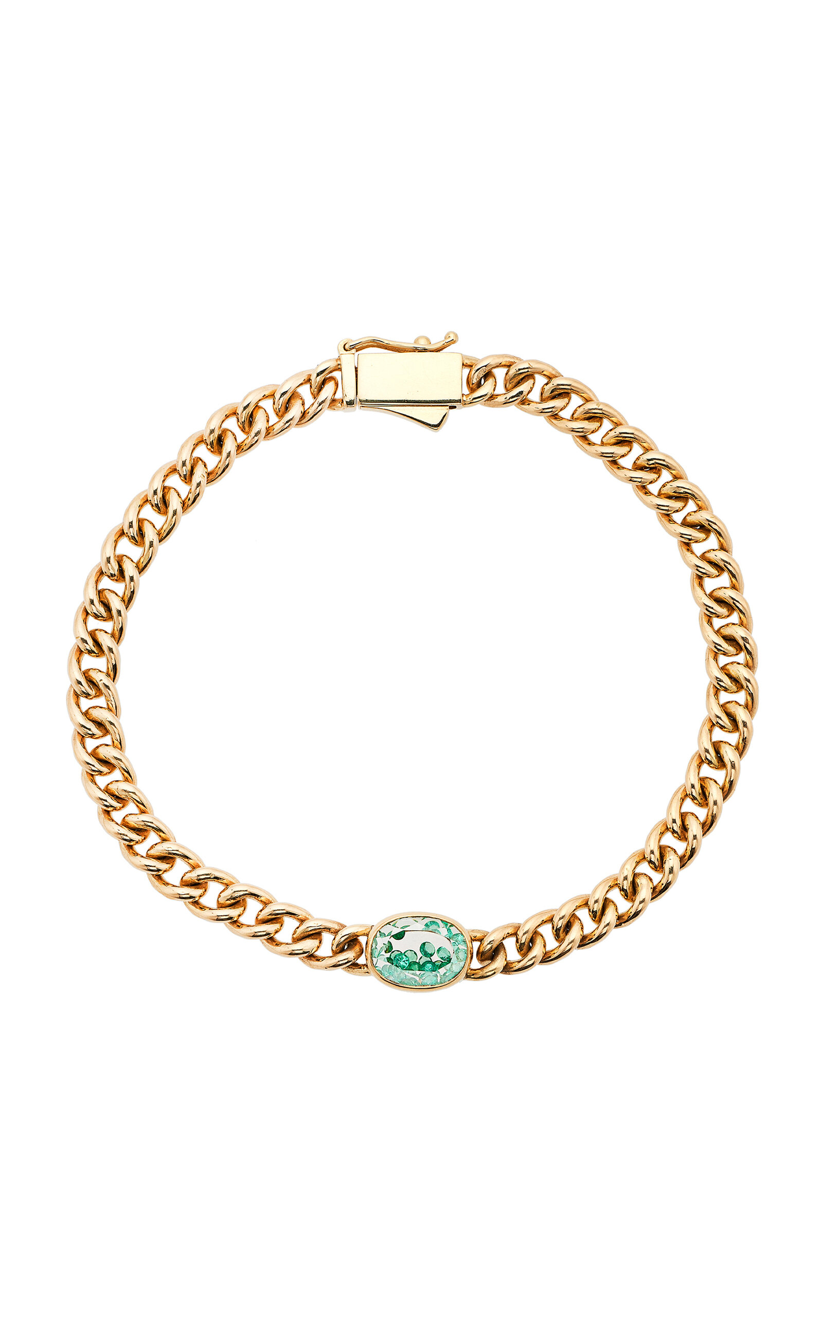 Moritz Glik 18k Yellow Gold Unidinho Emerald Bracelet