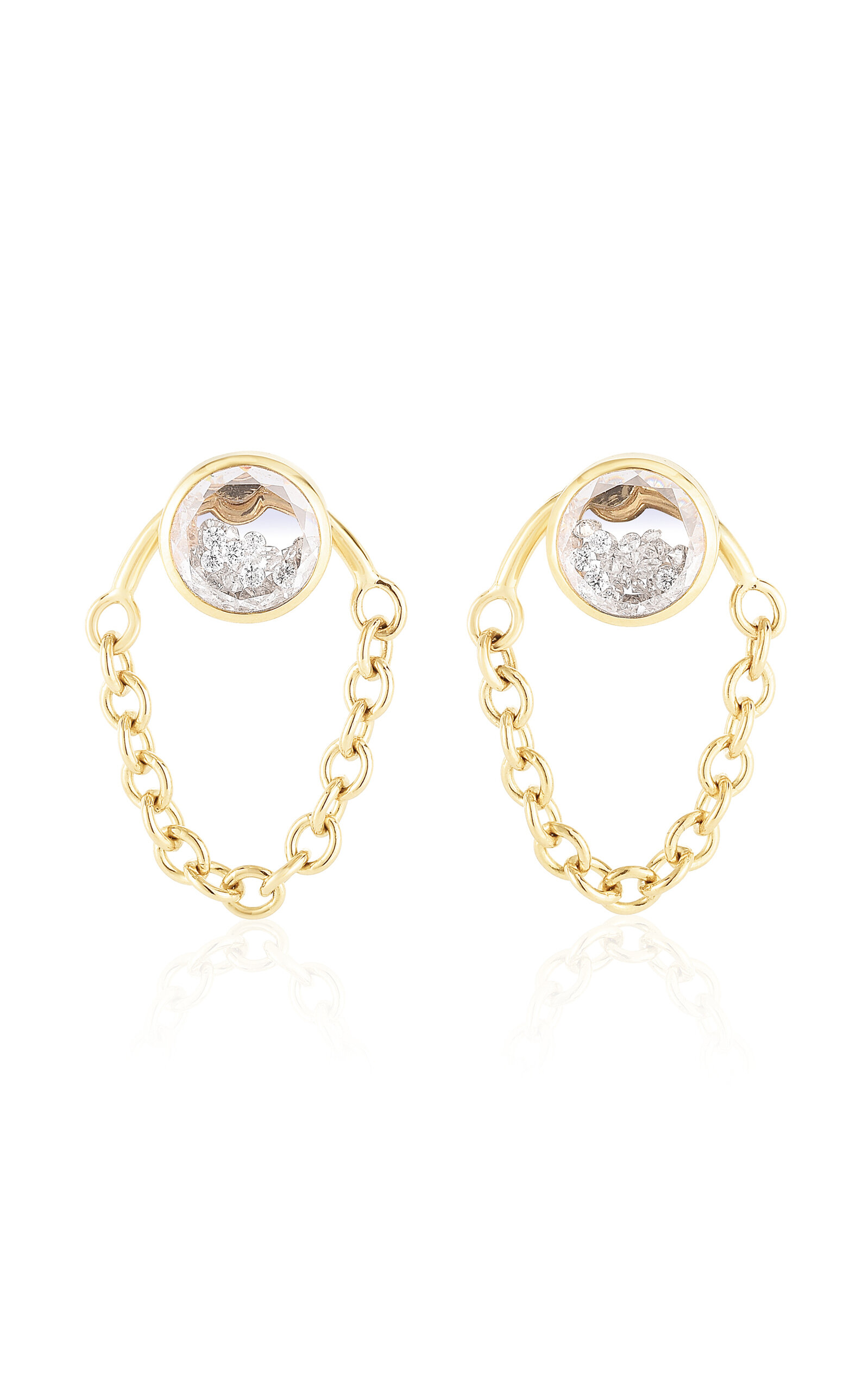 Moritz Glik 18k Gold Bamba Shaker Diamond Earrings