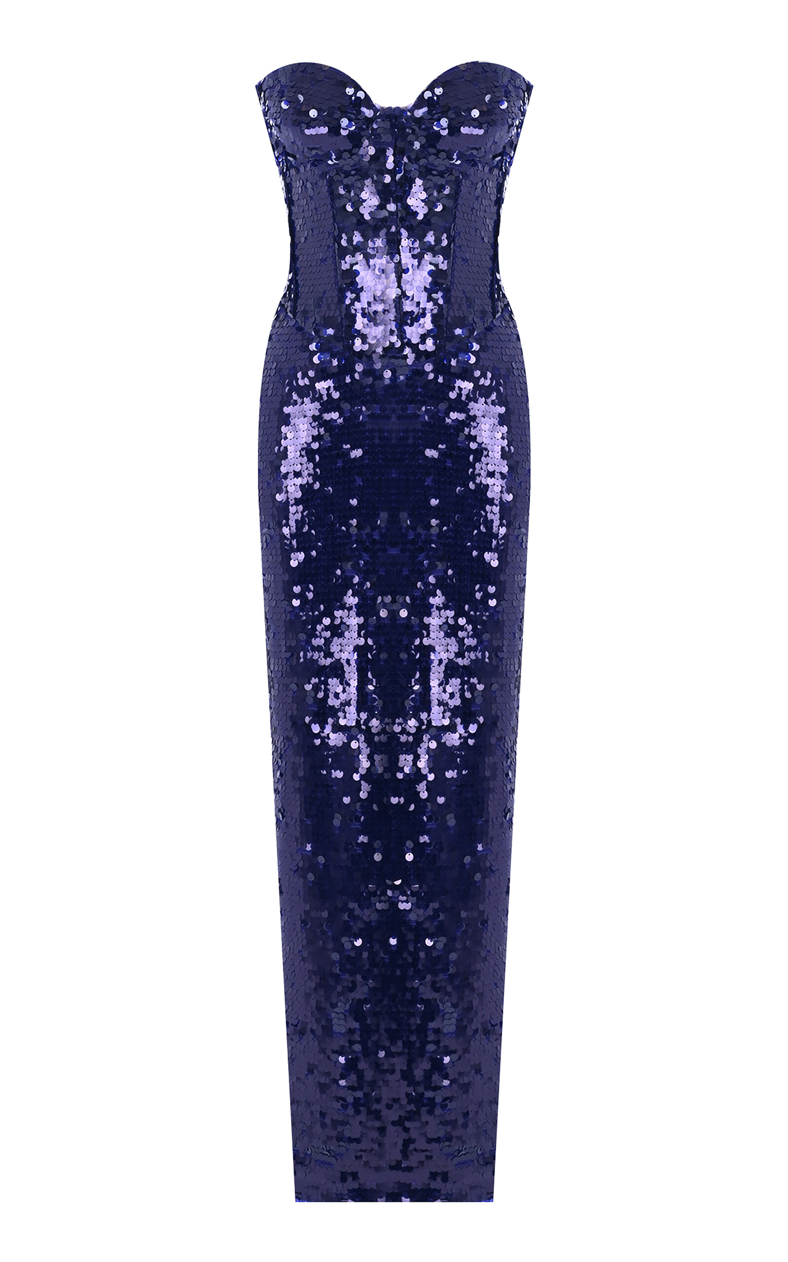 New Arrivals Paradis Sequined Midi Dress In Blue