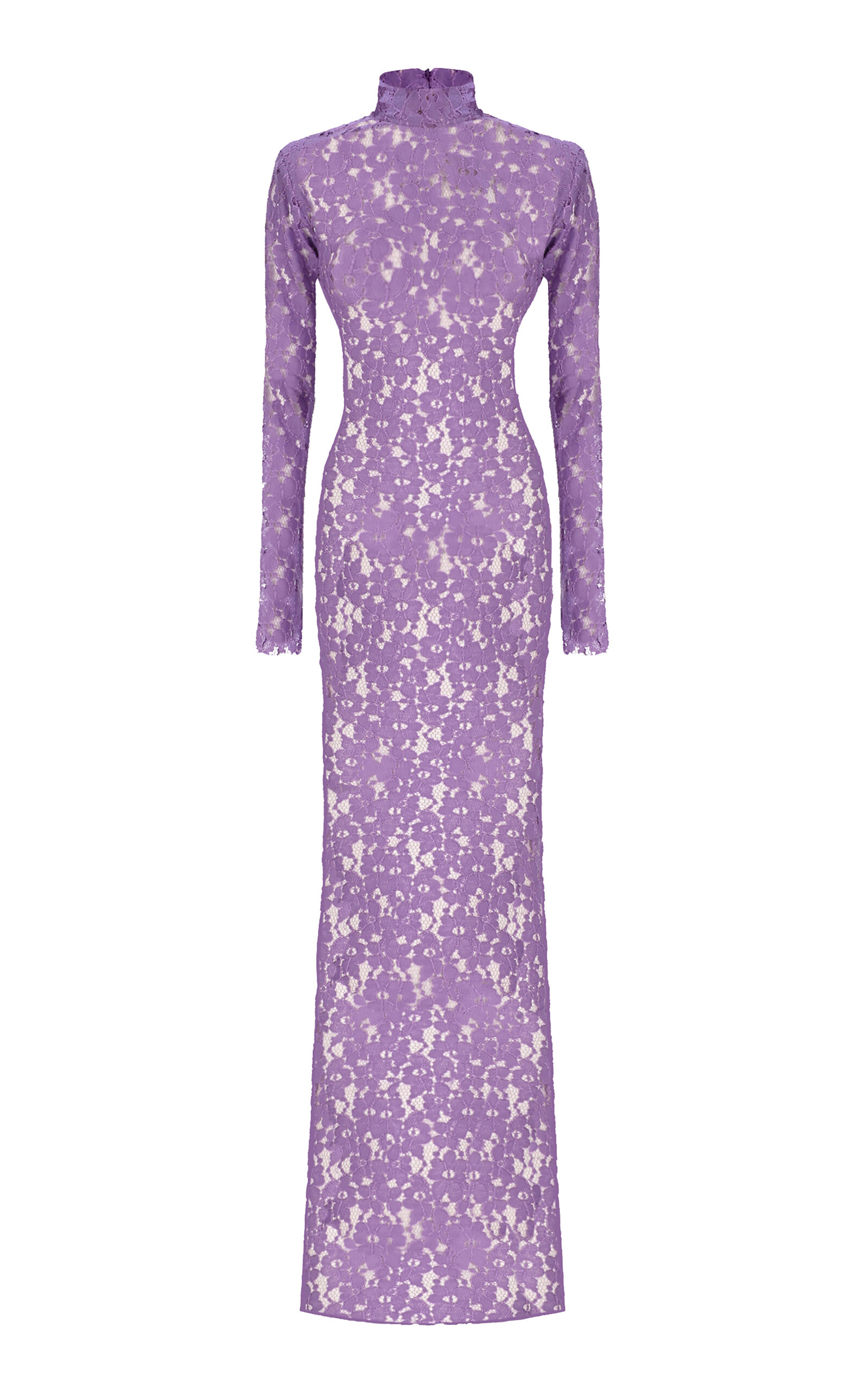 moda operandi purple dress Zuhair Murad Embroidered Tulle Maxi Dress In Purple