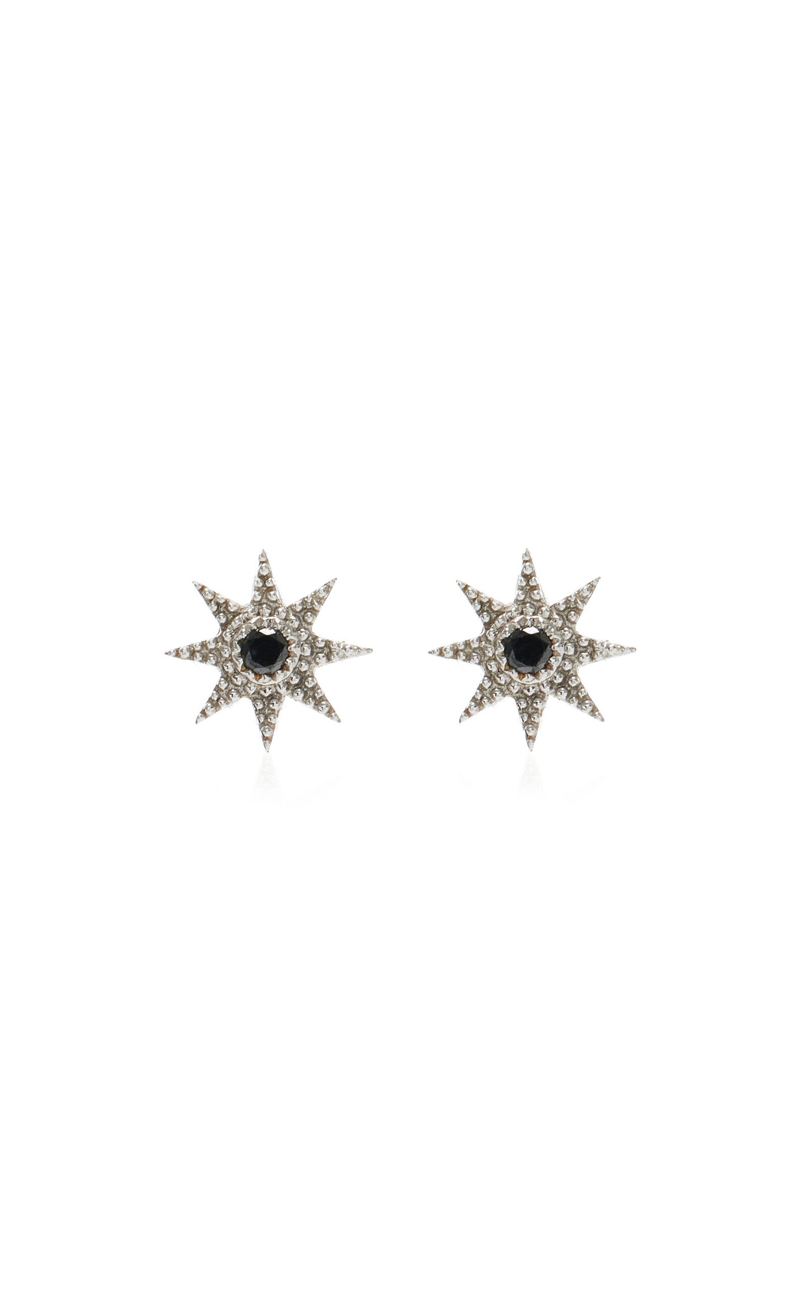 Colette Jewelry Glow Star 18k White Gold Diamond Earrings In Yellow