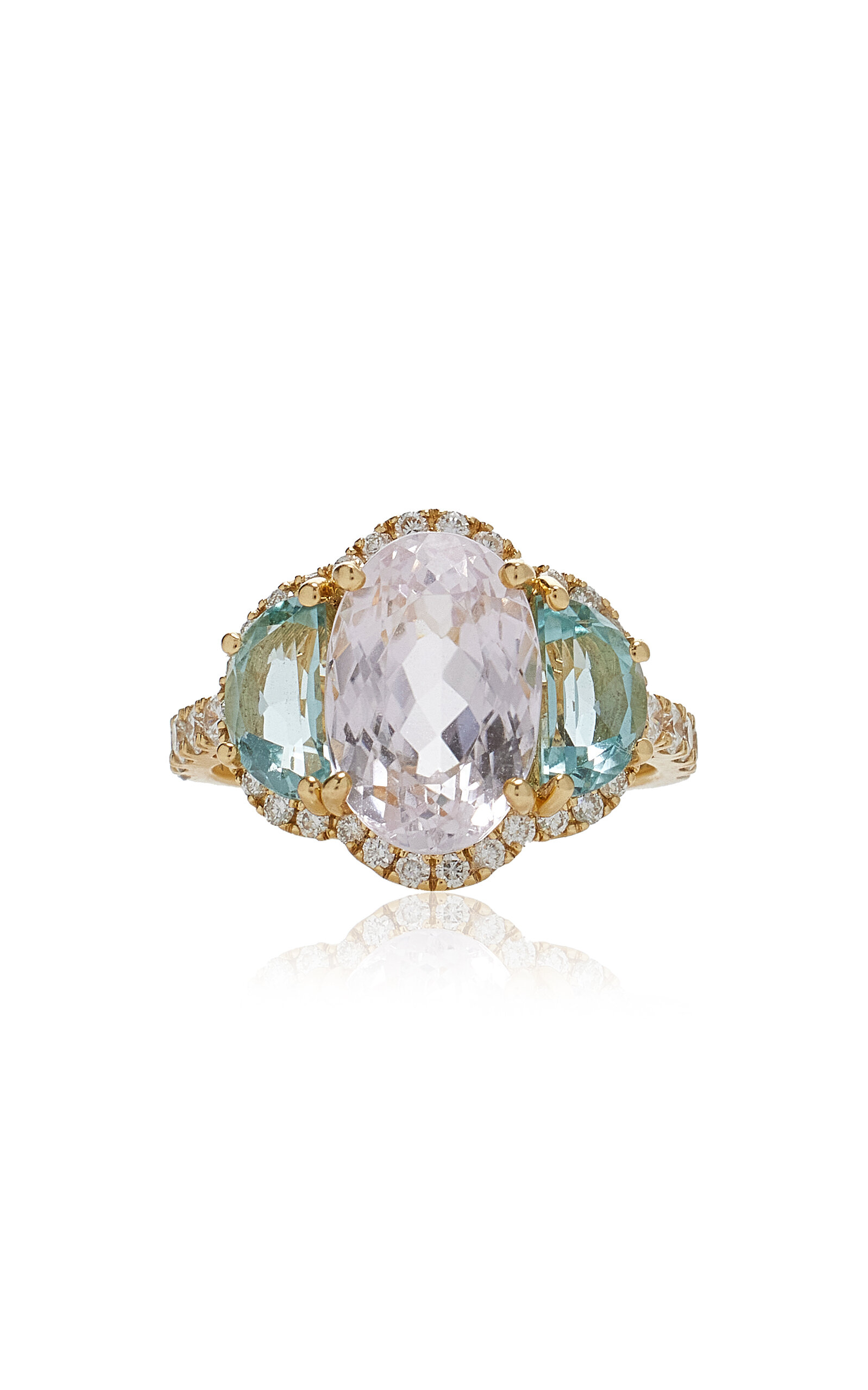 Ashley McCormick Women's 18K Gold Multi-Stone Tutti Frutti Ring