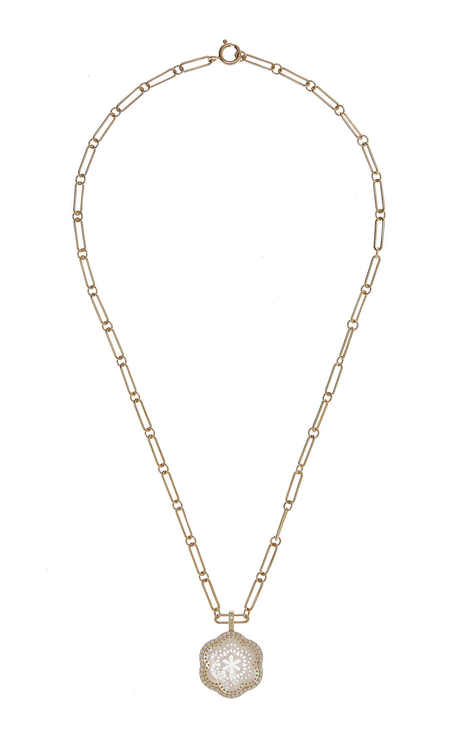 Ashley McCormick Women's 18K Gold Diamond Tamarin Charm Necklace