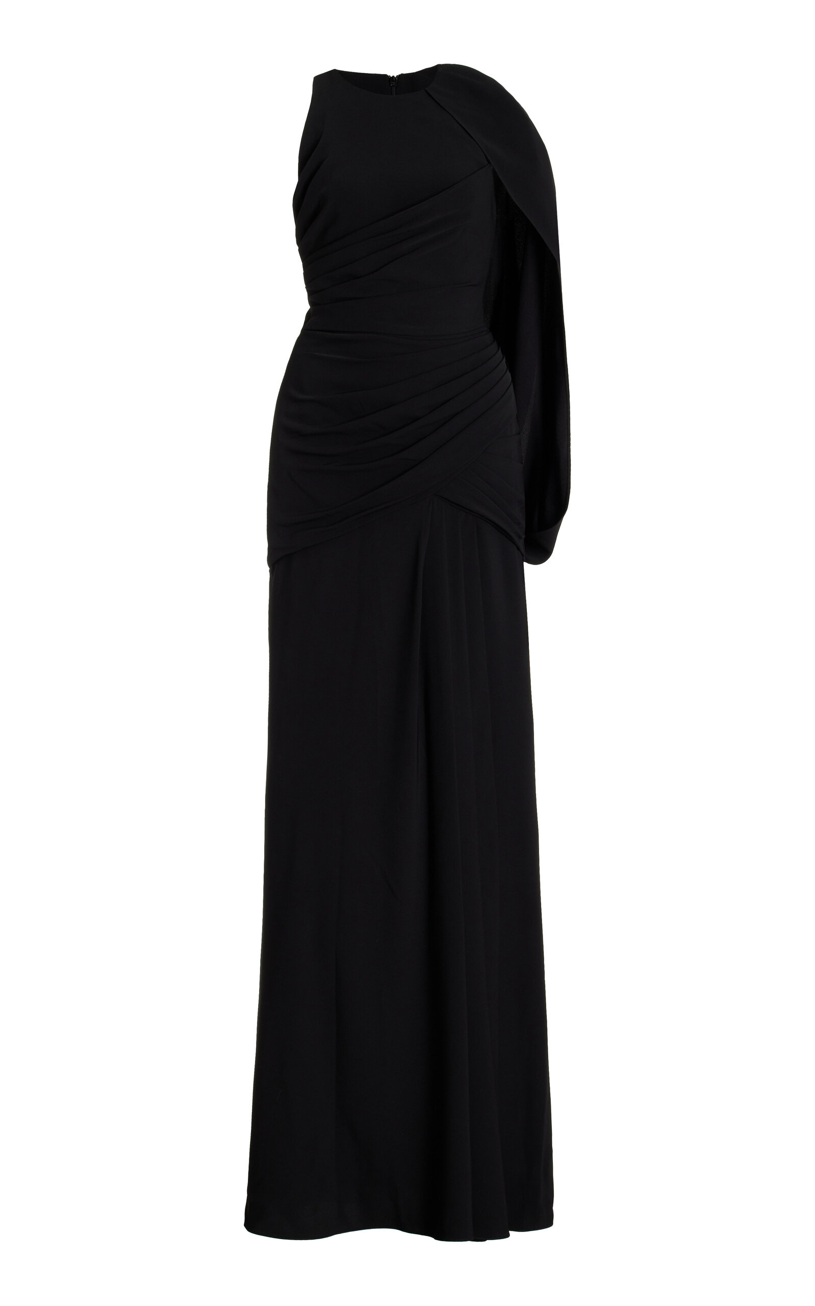 Zuhair Murad Draped Cady Gown In Black
