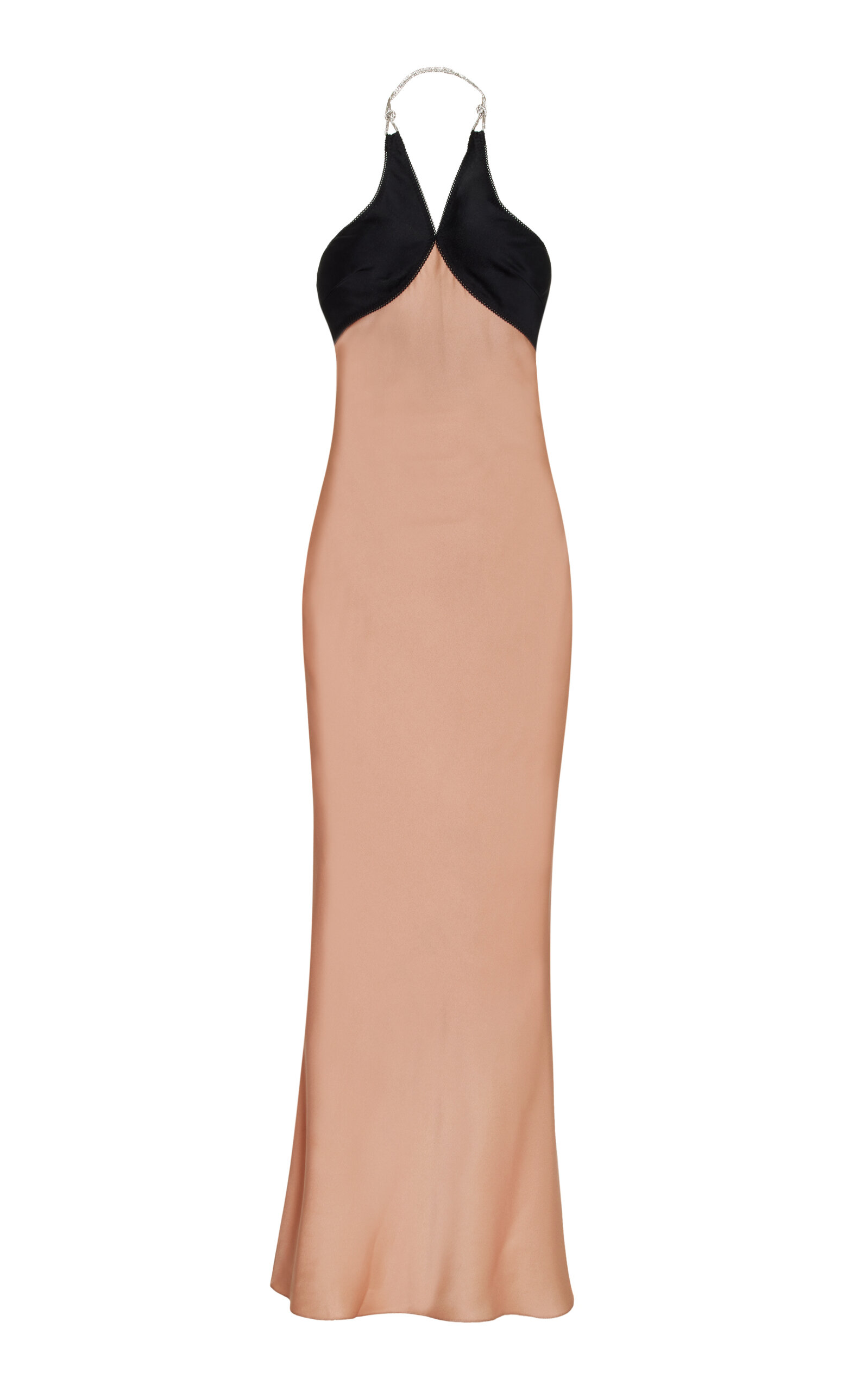Anna October Klementina Contrast Maxi Dress In Neutral | ModeSens