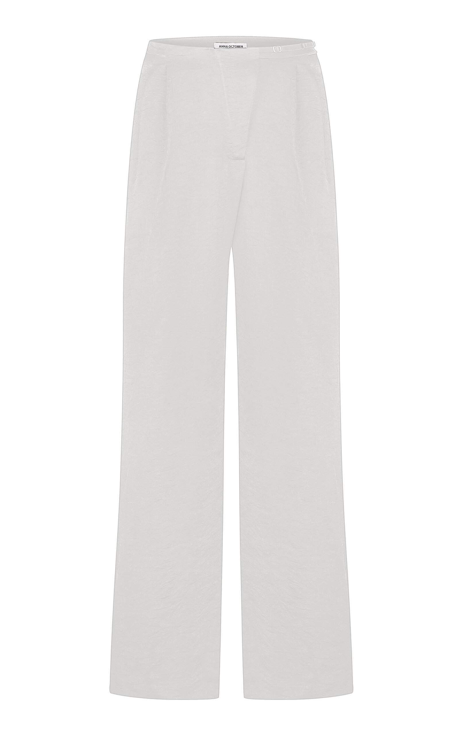 Anna October Women's Faina Crinkled Straight-leg Pants In White