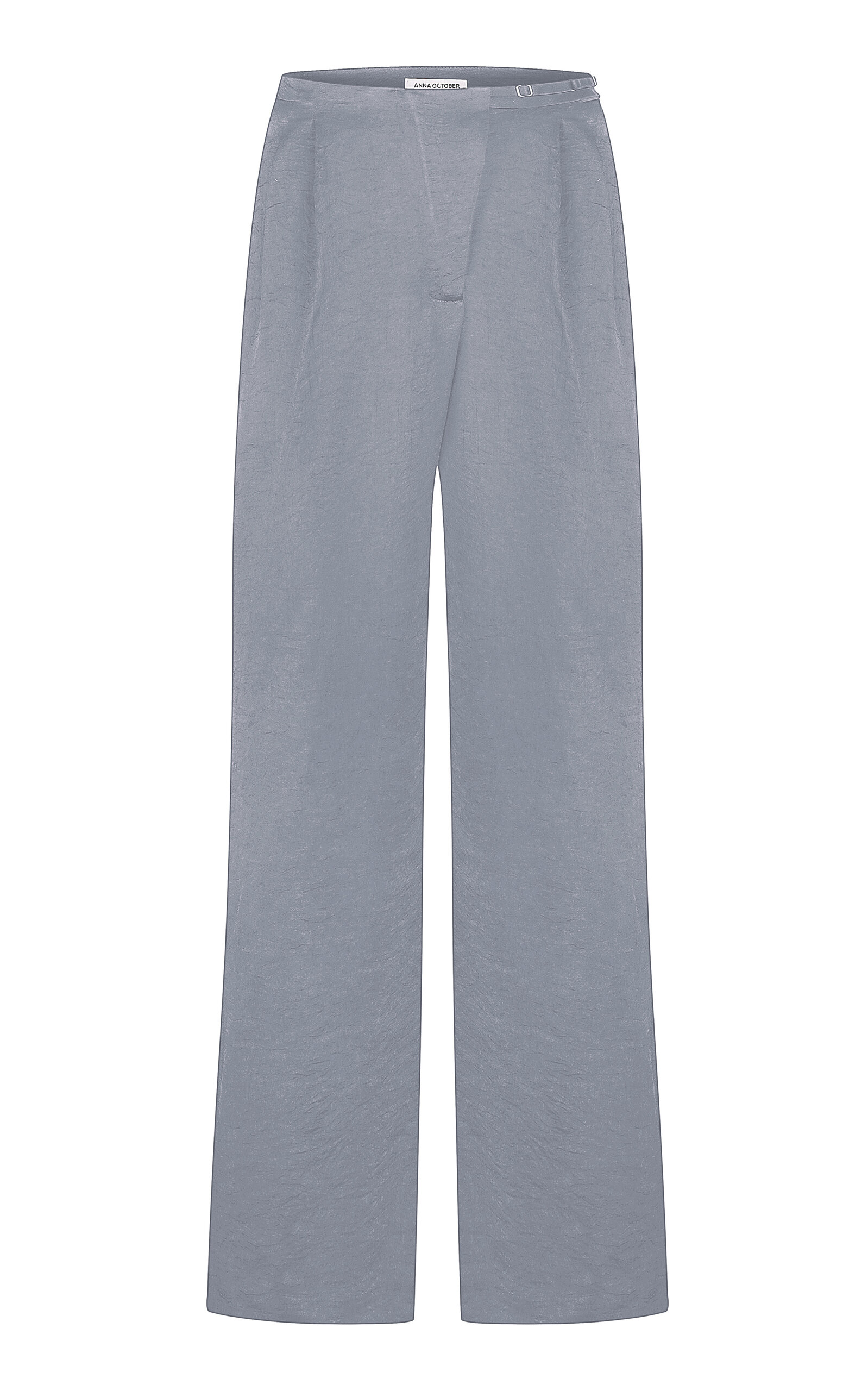 Anna October Women's Faina Crinkled Straight-leg Pants In Grey