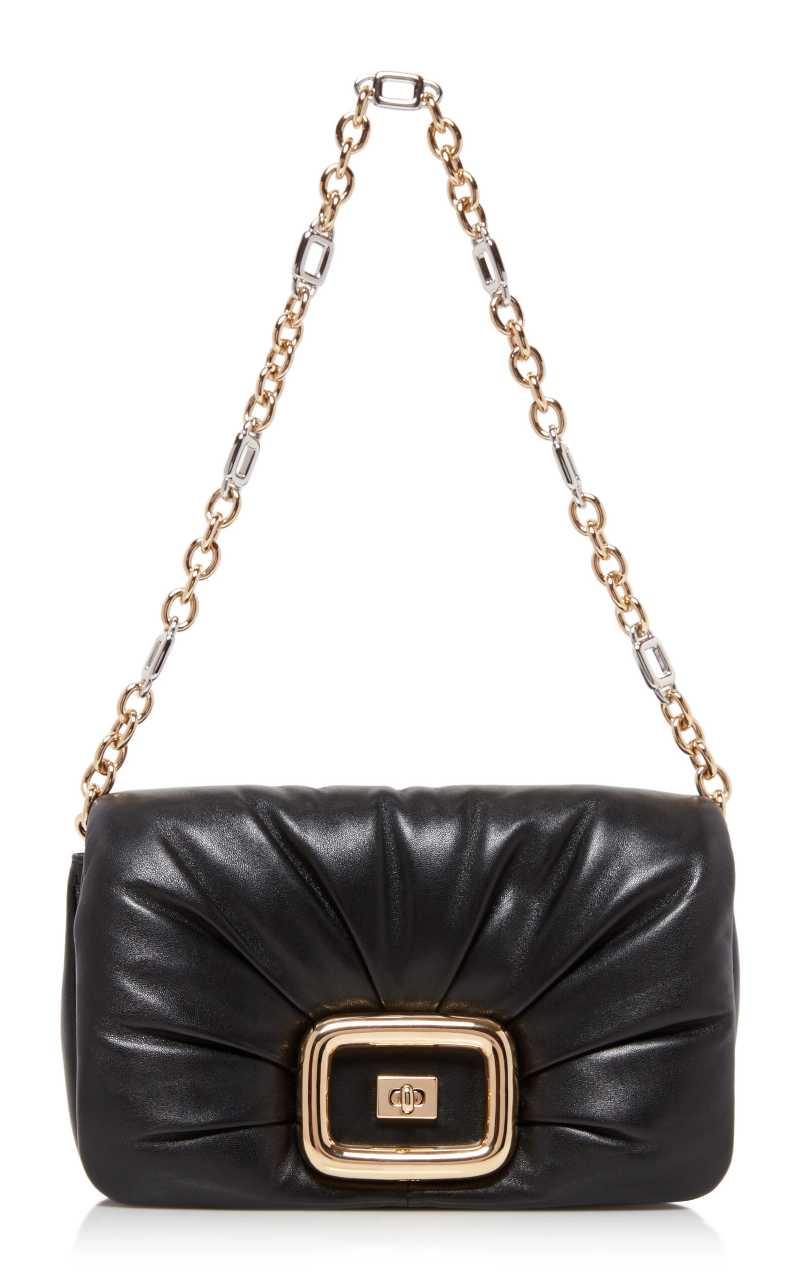 Viv' Choc Me Gold-Tone Leather Bag