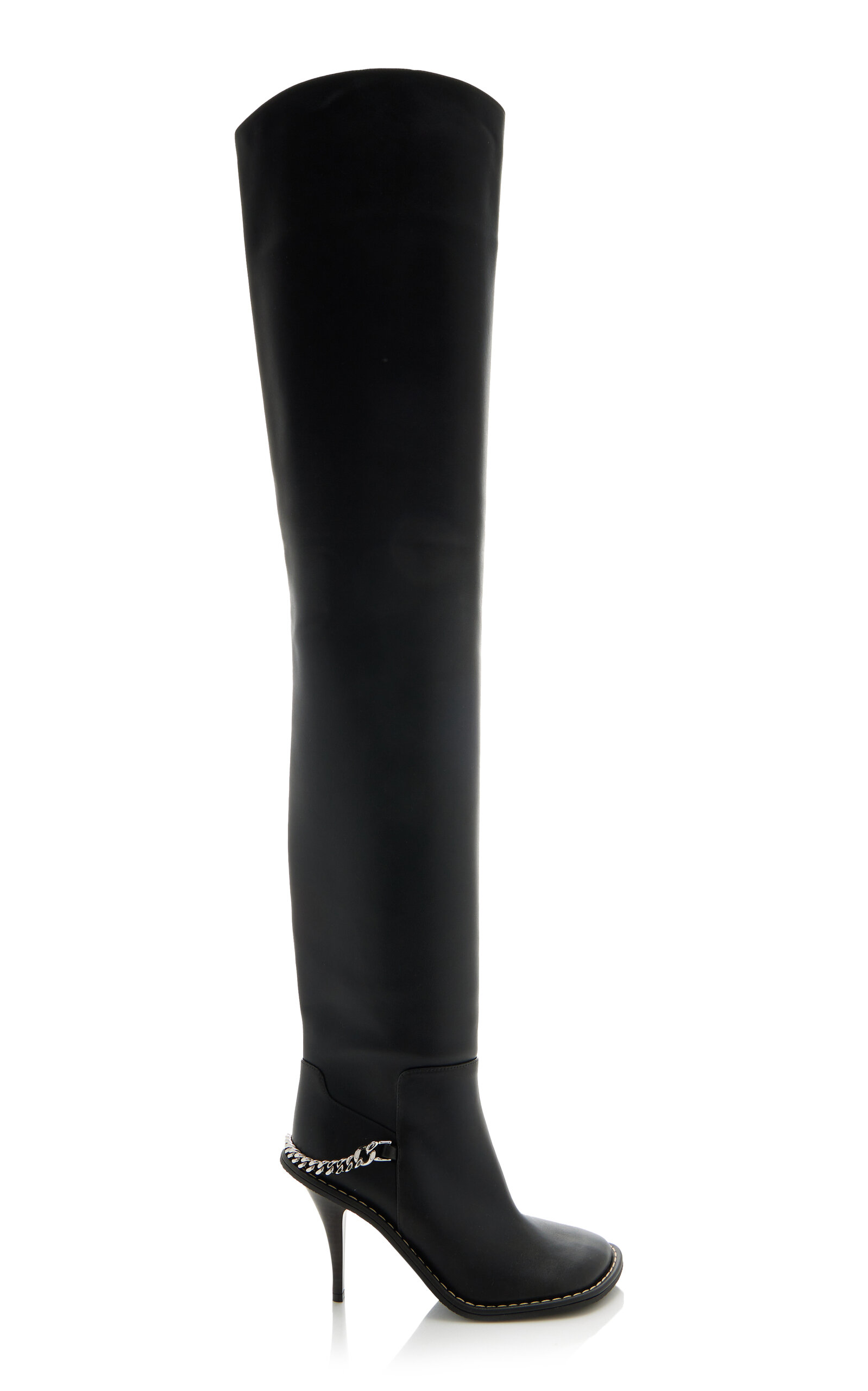Shop Stella Mccartney Ryder Vegan Leather Over-the-knee Boots In Black
