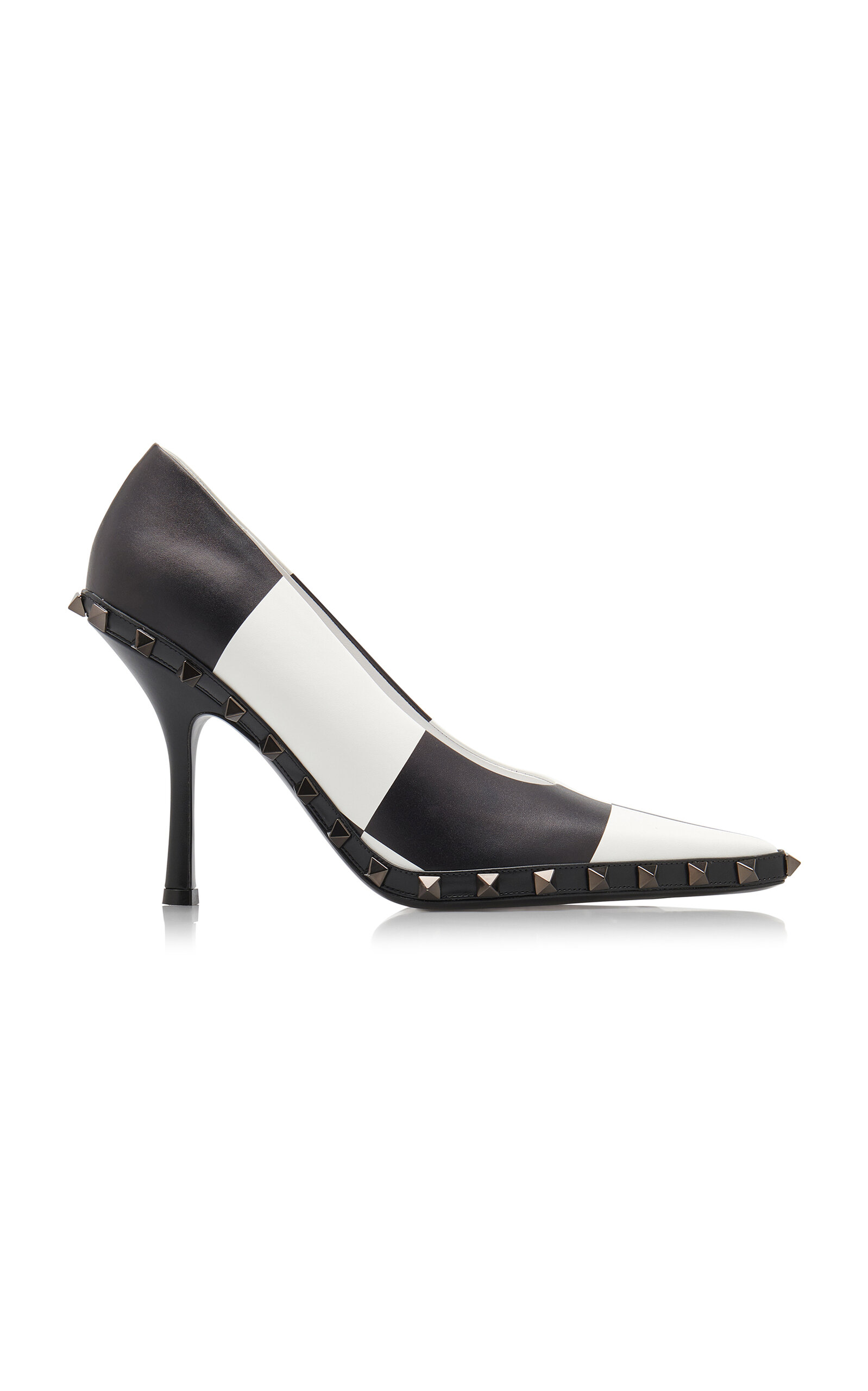 Valentino Garavani Rockstud Chess Leather Pumps In Multi