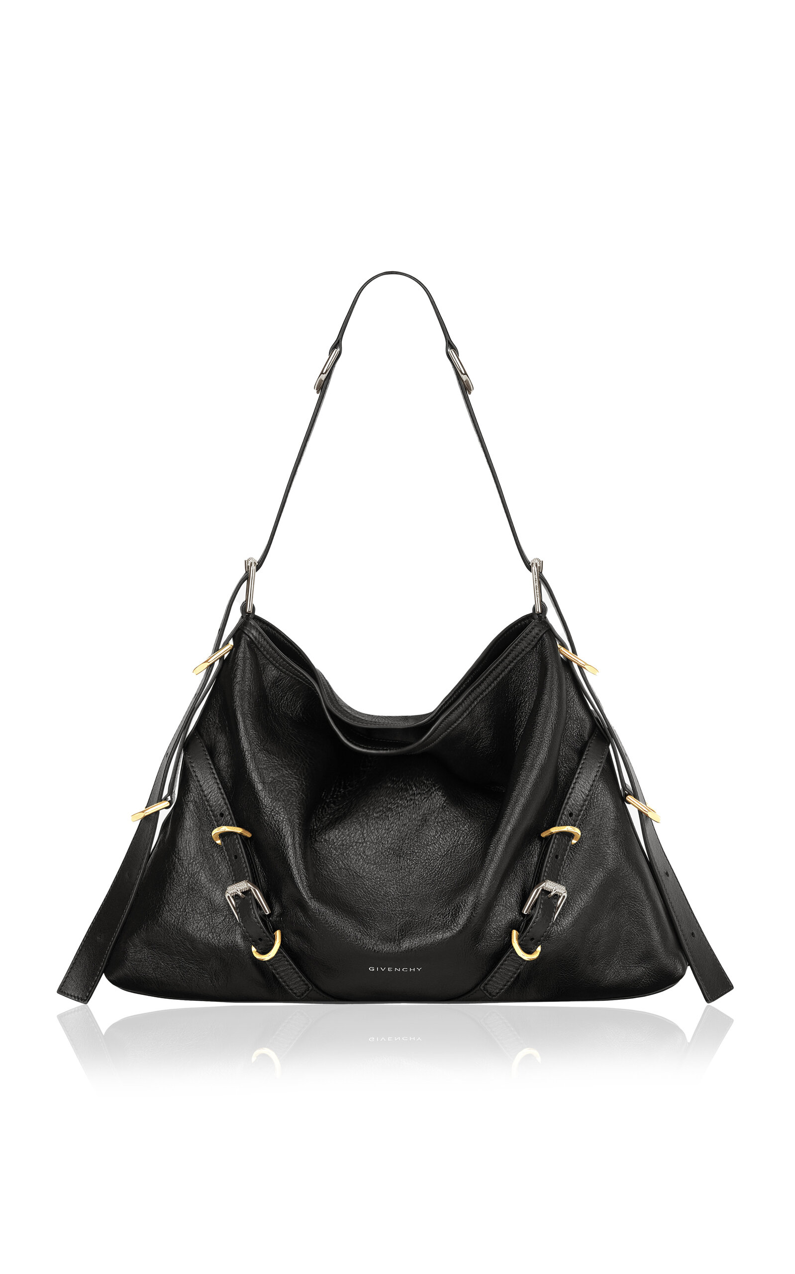 Givenchy Medium Voyou Leather Hobo Bag - Black - OS