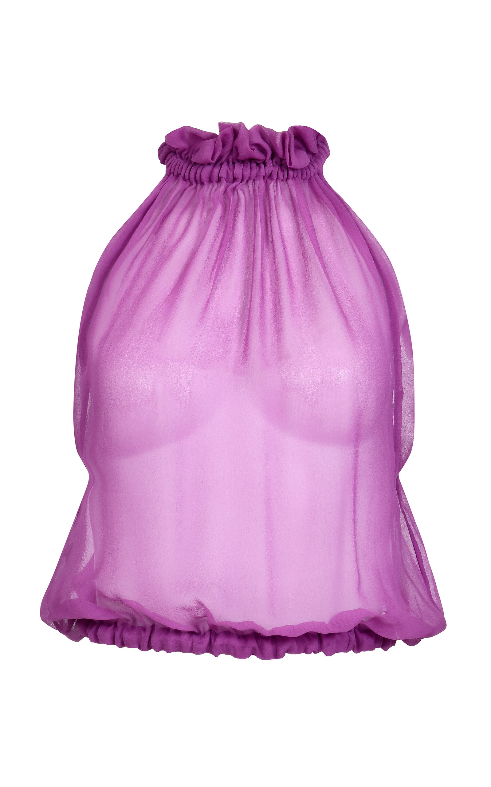 Silk Chiffon Halter Top