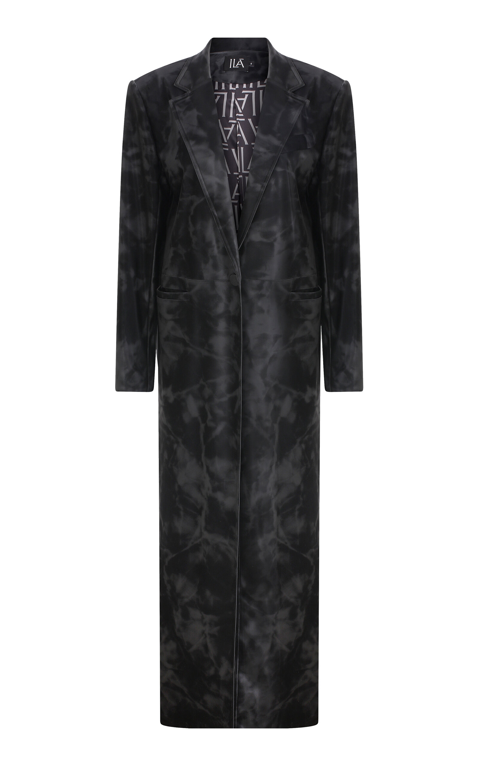 . Nina Vegan Leather Long Coat