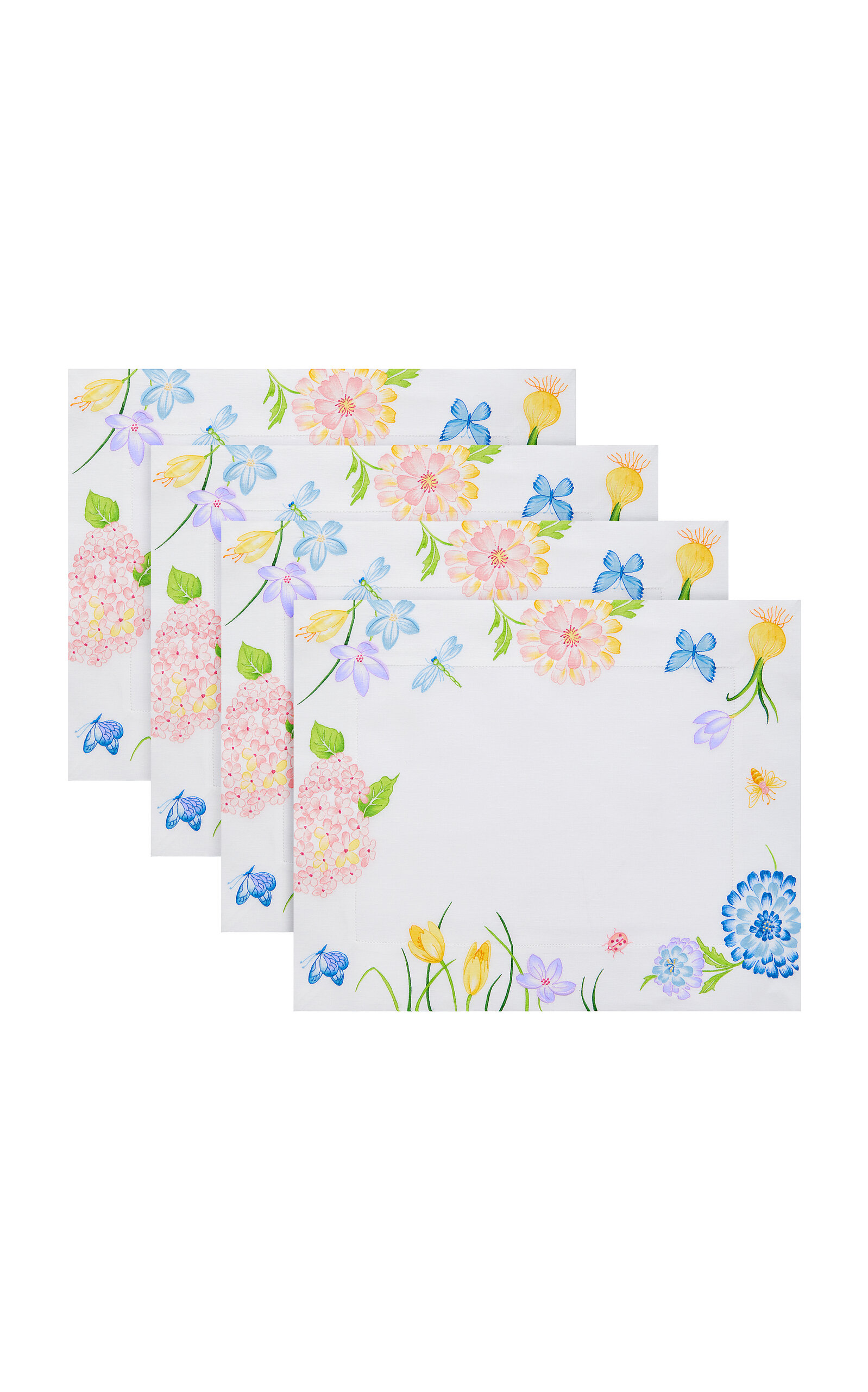 Atelier Houria Tazi Primavera Set-of-four Placemats In Floral