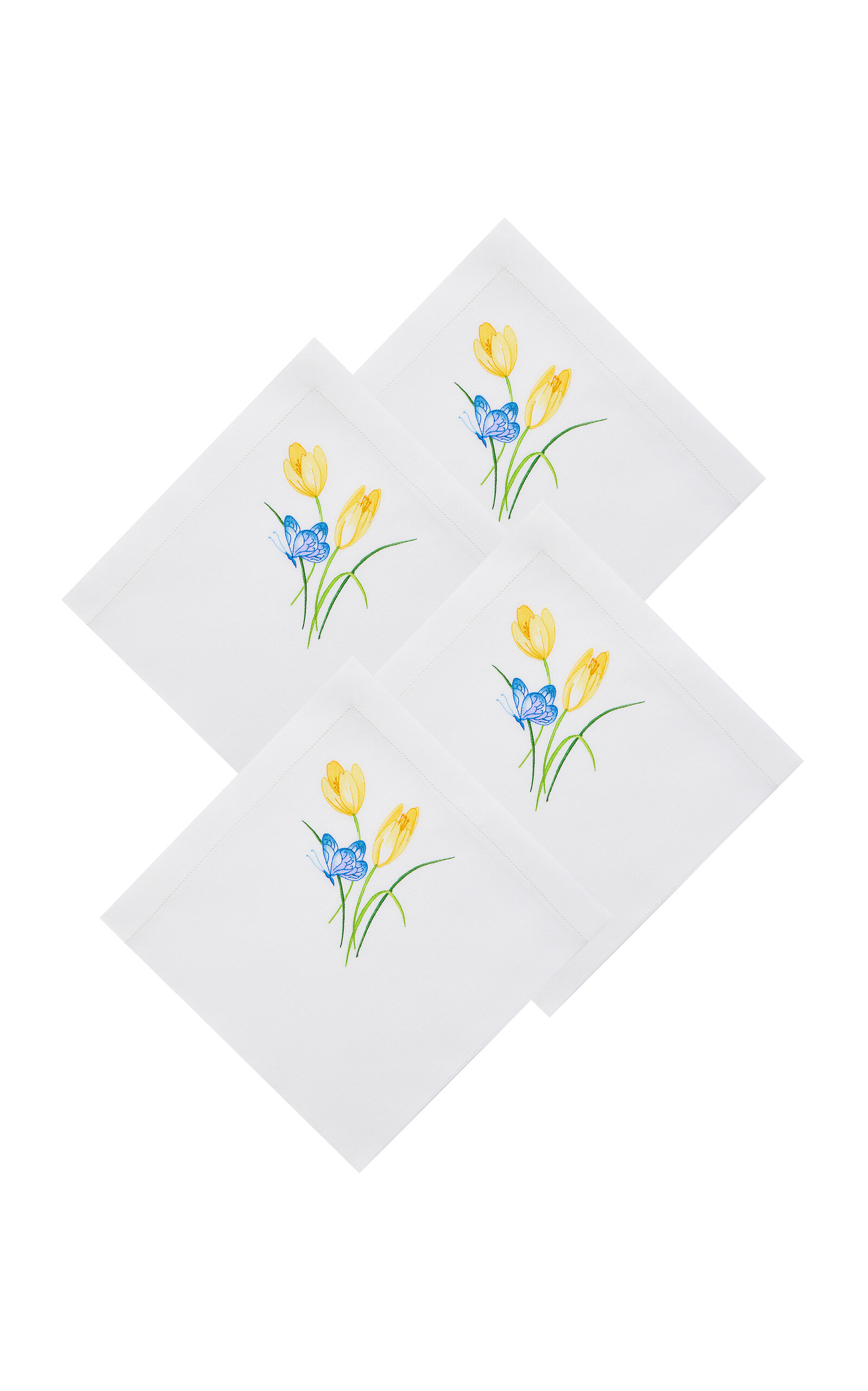 Atelier Houria Tazi Primavera Set-of-four Napkins In Floral