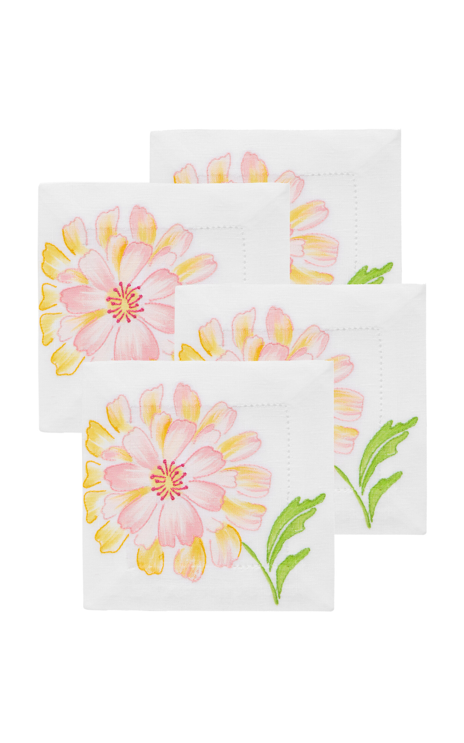 Atelier Houria Tazi Primavera Set-of-four Coaster In Floral
