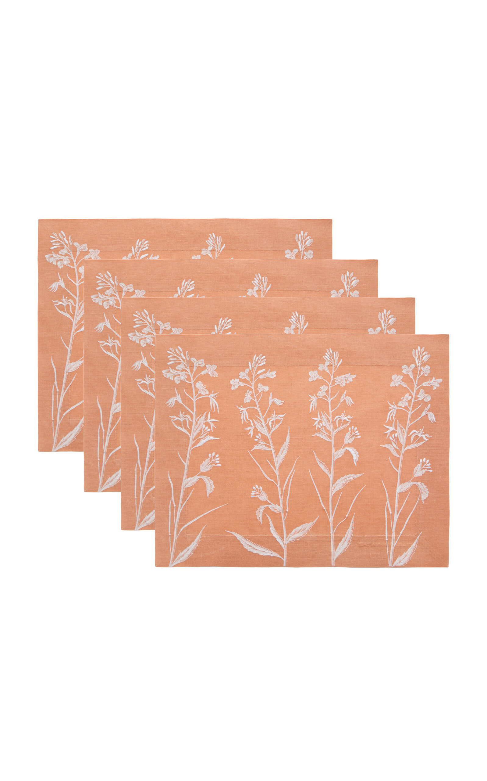Atelier Houria Tazi Laure Set-of-four Placemats In Yellow